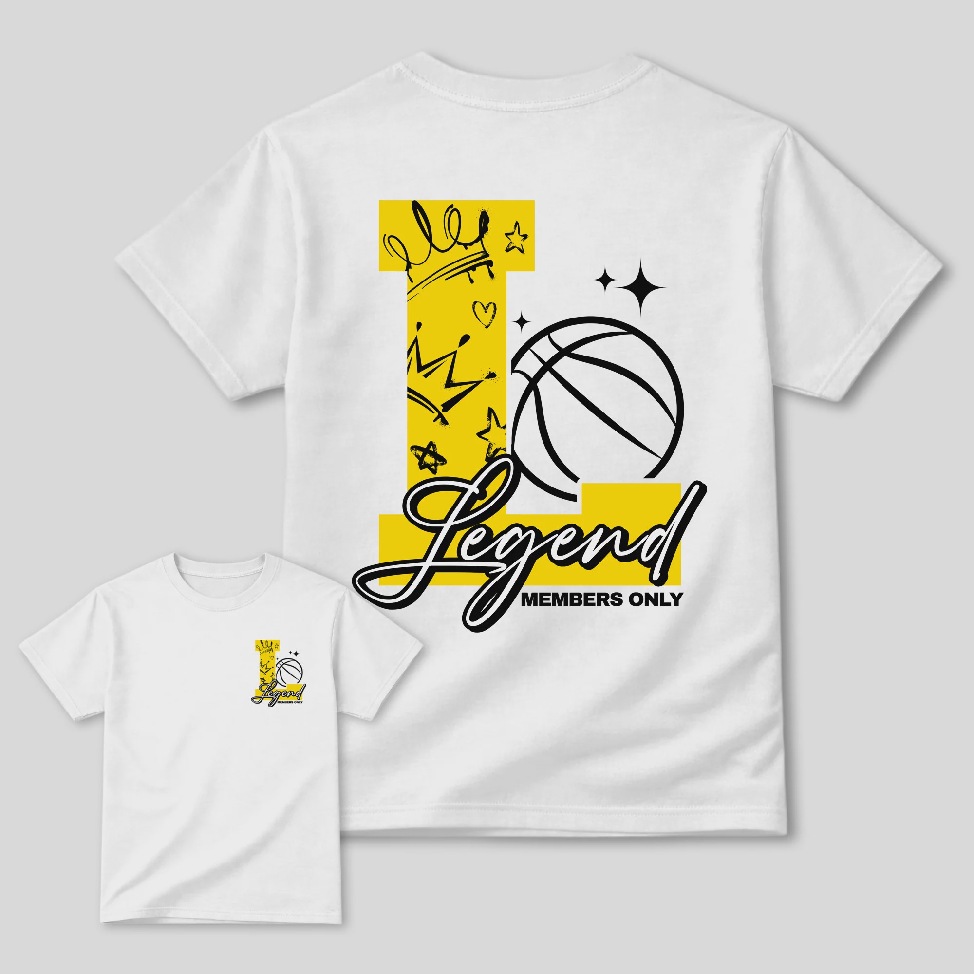 Legend AJ4 Tour Yellow Matching Graphic Tee