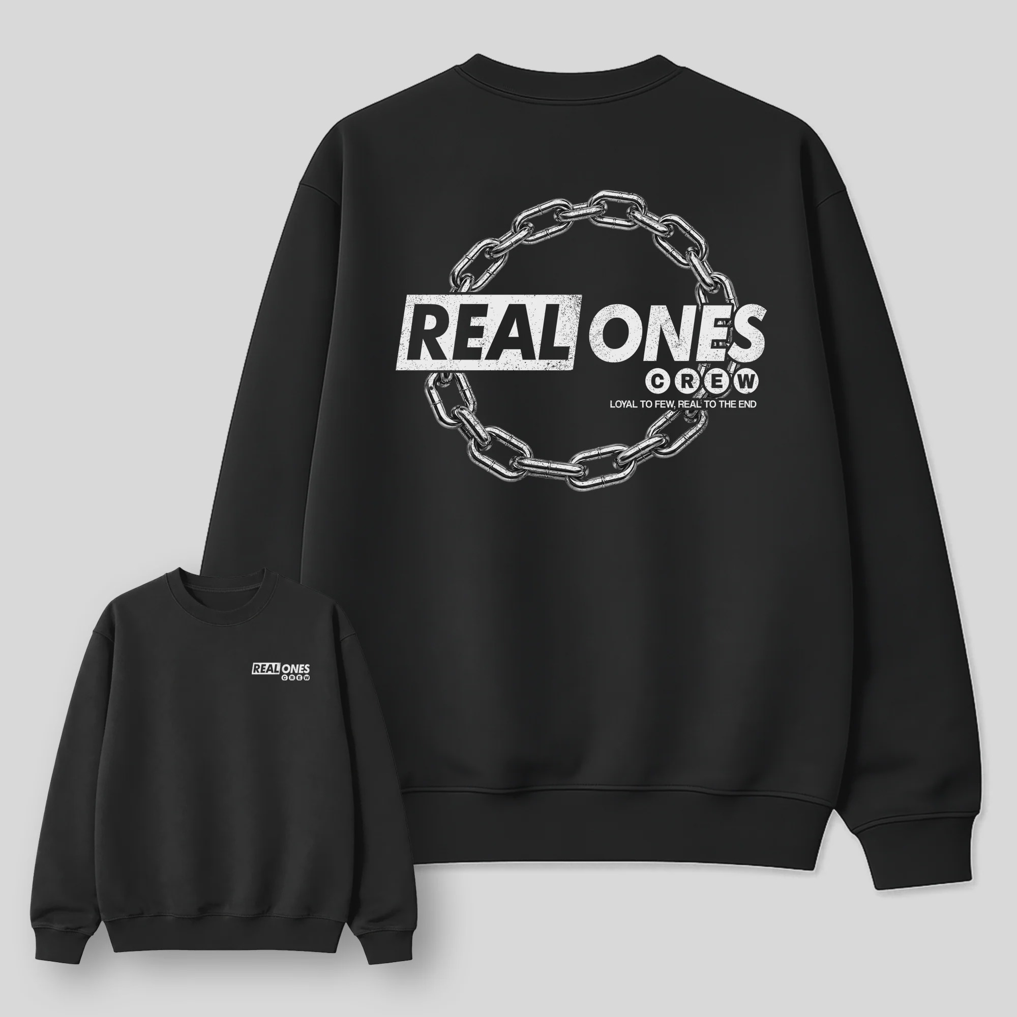 Real Ones Crew AJ8 Chrome Matching Graphic Sweatshirt