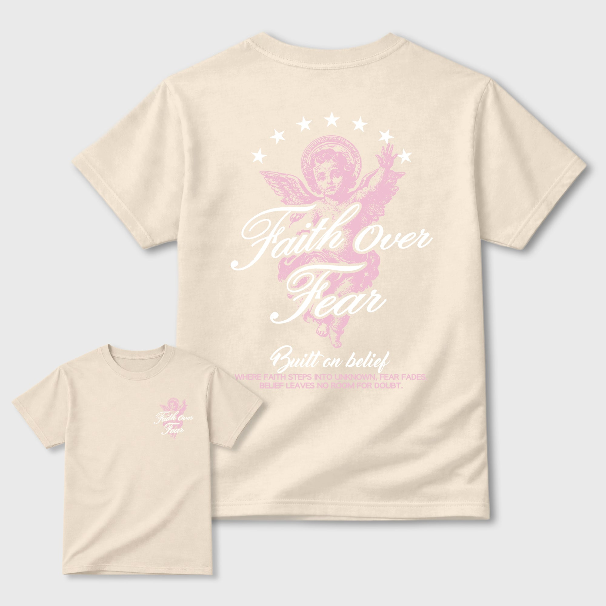 Faith Over Fear Sneaker Tees - Air Jordan 4 Iced Carmine
