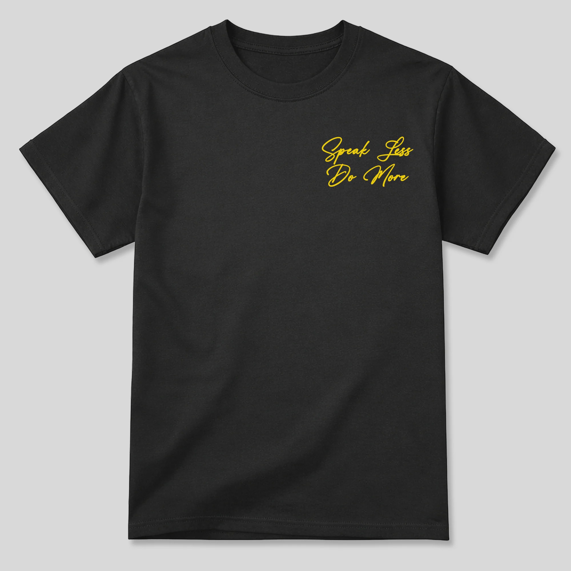Speak Less Do More AJ4 Tour Yellow Matching Graphic Tee