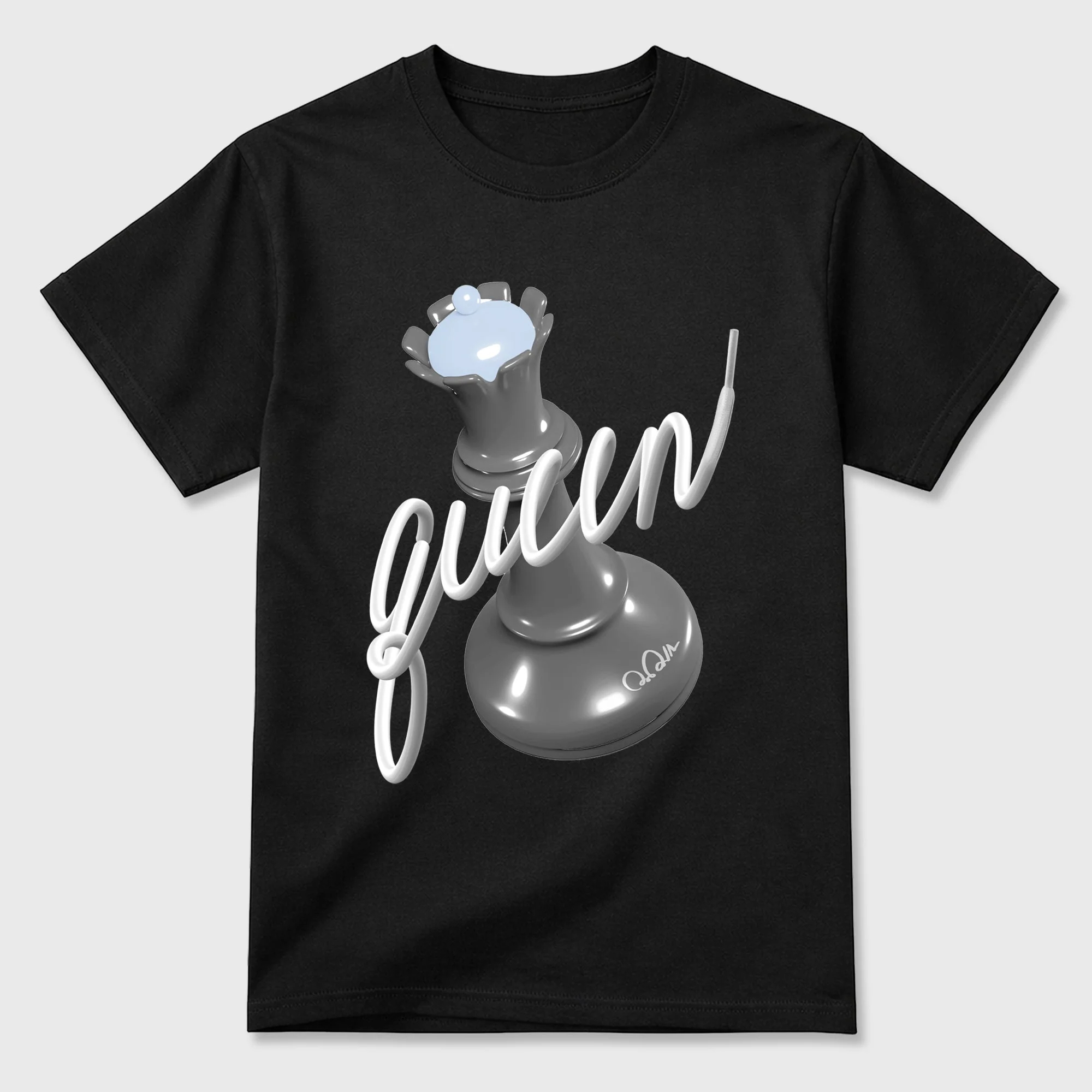 3D Queen TEEWAVO Sneaker Tees - Air Jordan 5 Wolf Grey
