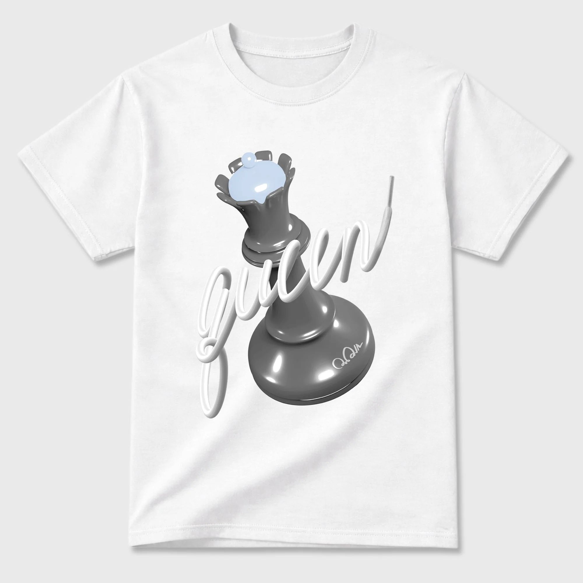 3D Queen TEEWAVO Sneaker Tees - Air Jordan 5 Wolf Grey