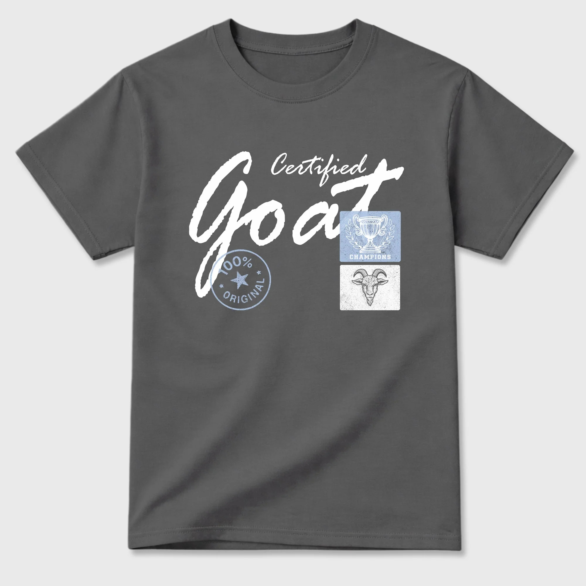 Certified Goat TEEWAVO Sneaker Tees - Air Jordan 5 Wolf Grey