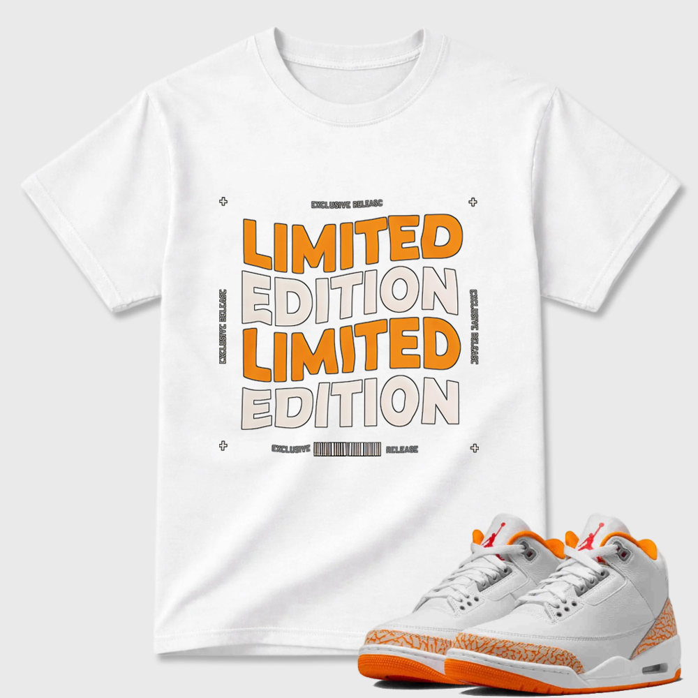 Limits Sneaker Shirt Orange to Match Jordan 3 Orange Citrus
