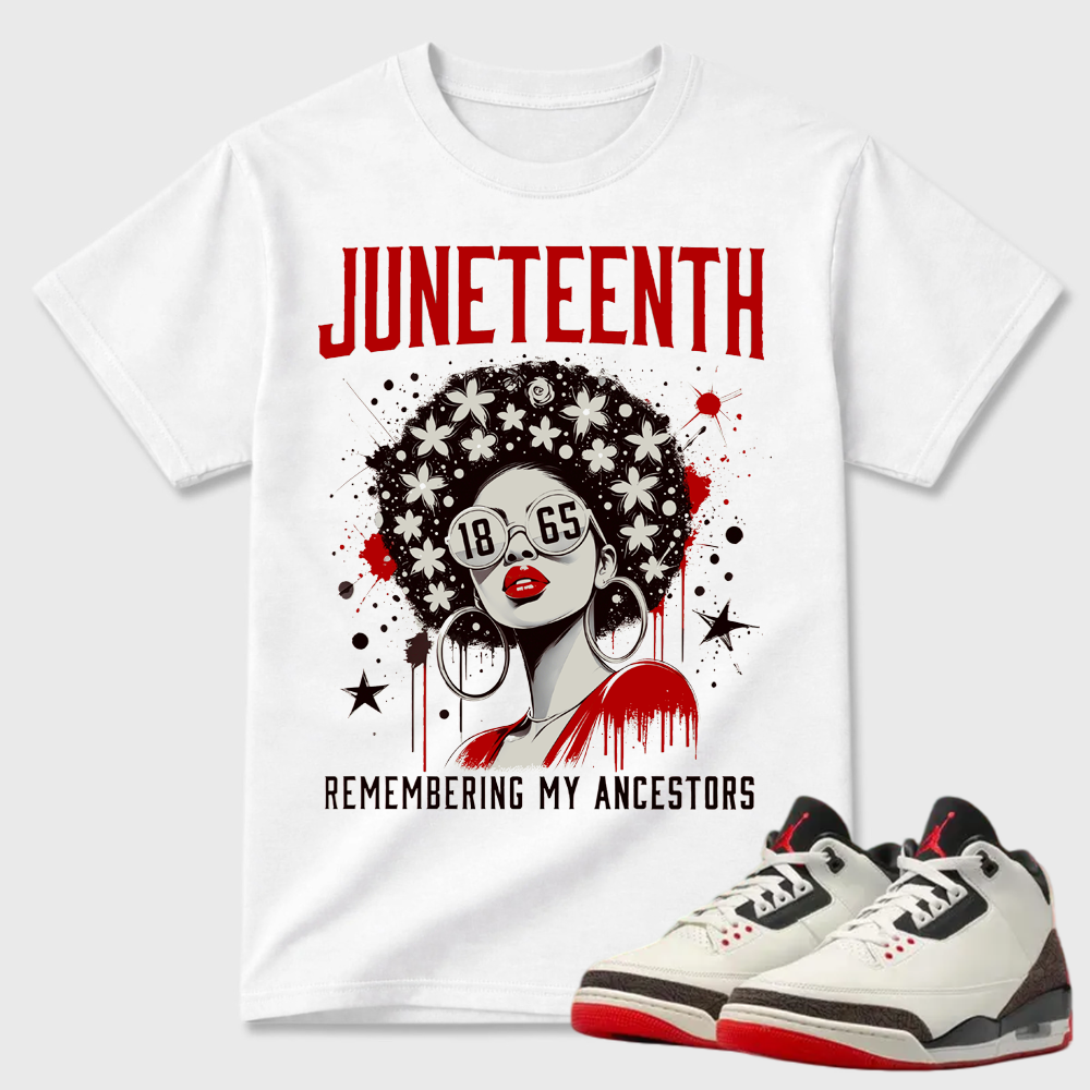 Juneteenth Black Queen With Sunglasses Air Jordan 3 Graphic Tee