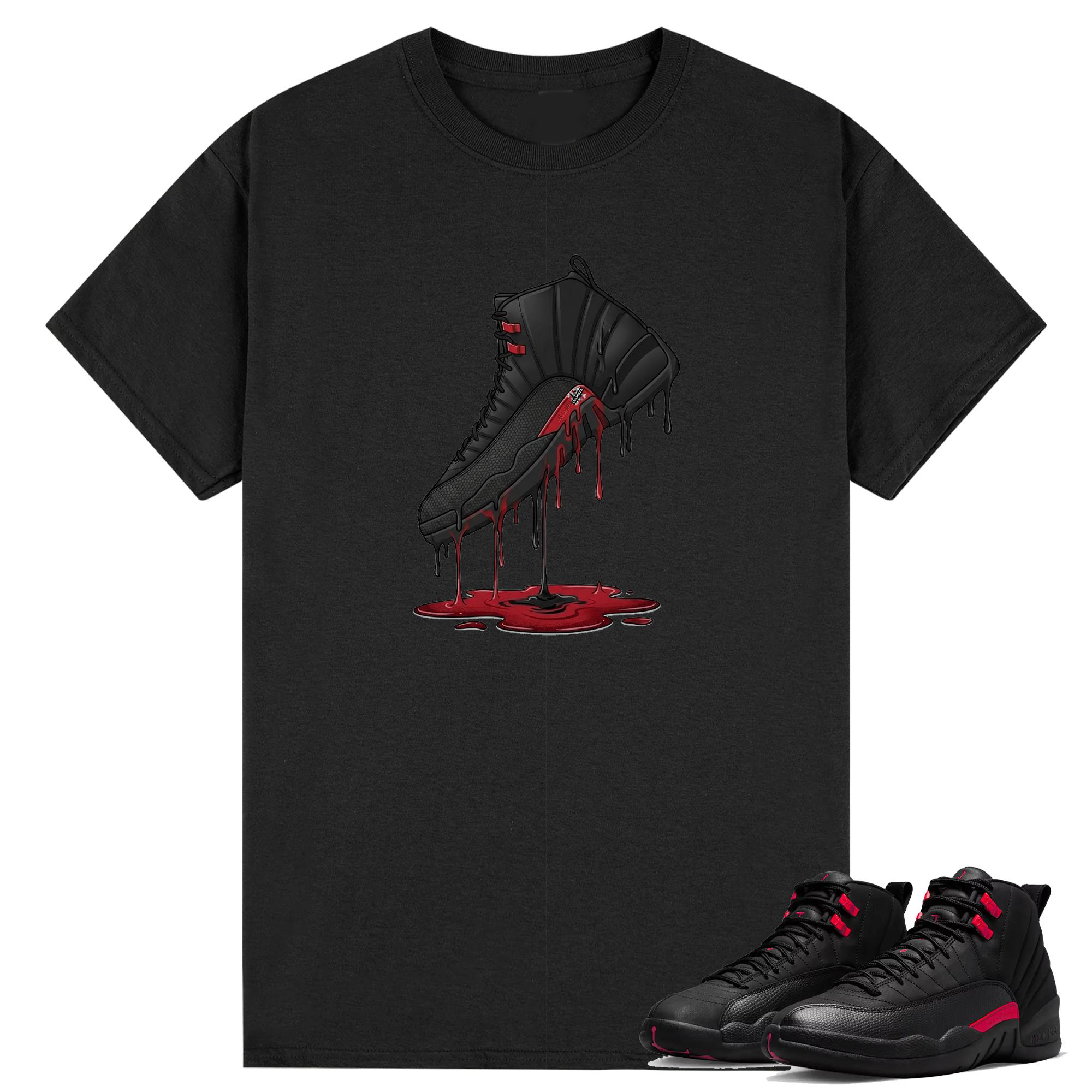 Dripping Shoe Shirt to Match AJ 12 Retro Bloodline