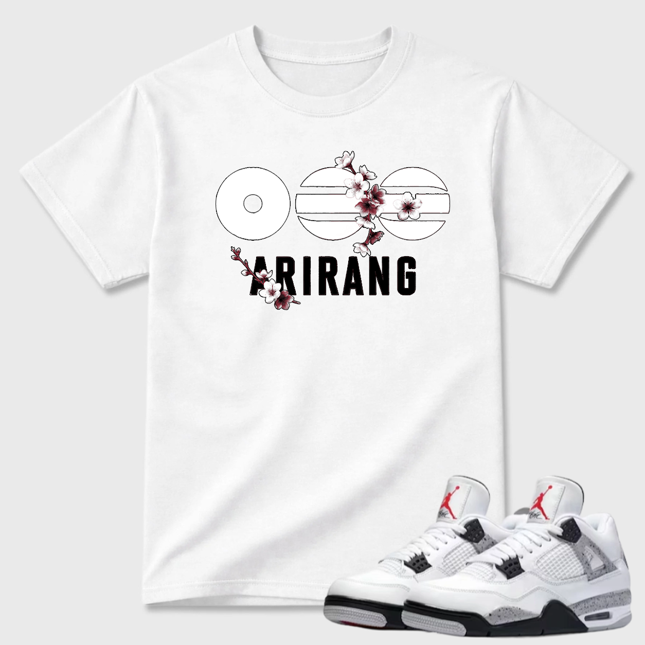Arirang Cherry Blossom Air Jordan 4 Minimal Tee