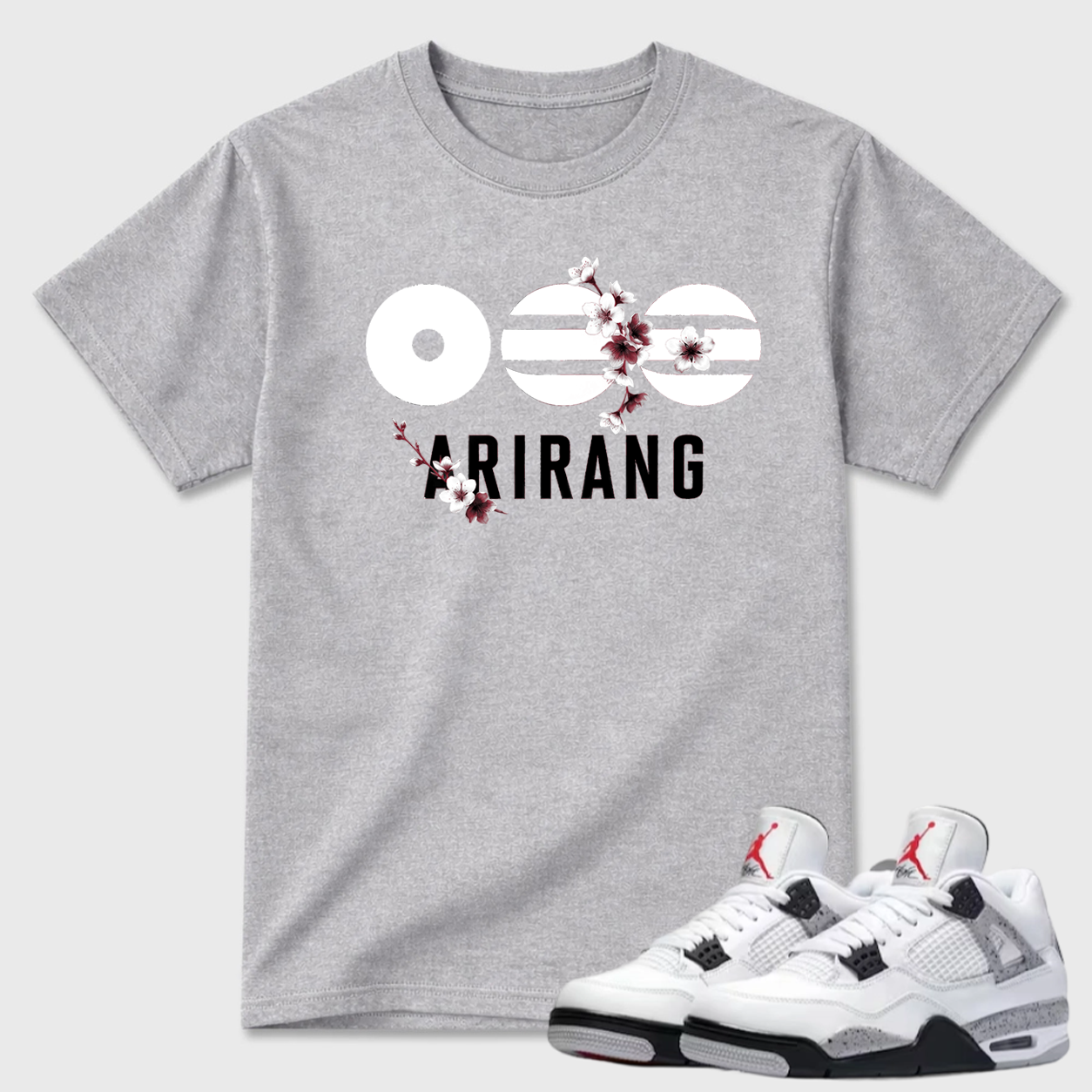 Arirang Cherry Blossom Air Jordan 4 Minimal Tee