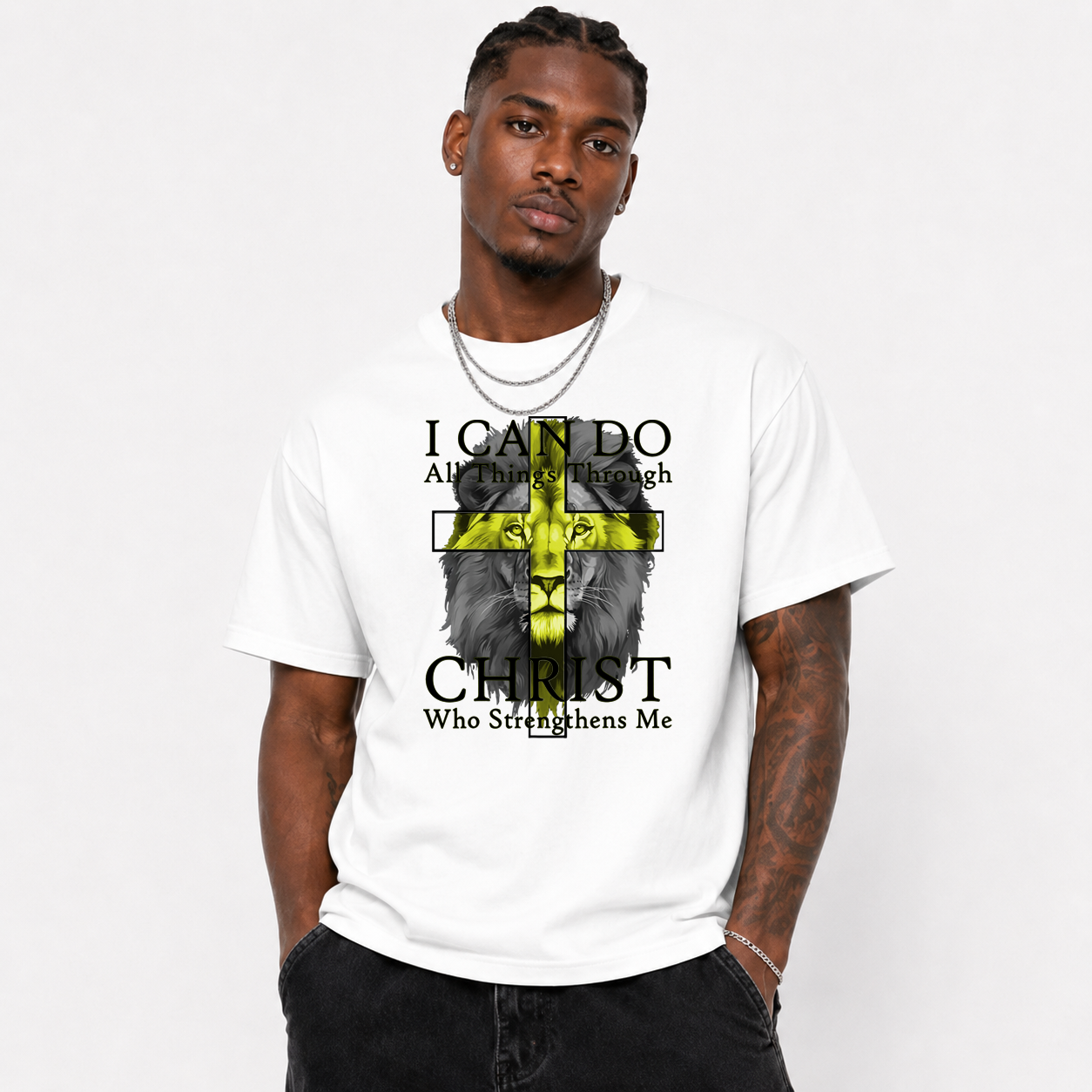 I Can Do All Things Through Christ Lion Air Max 95 Graphic Tee
