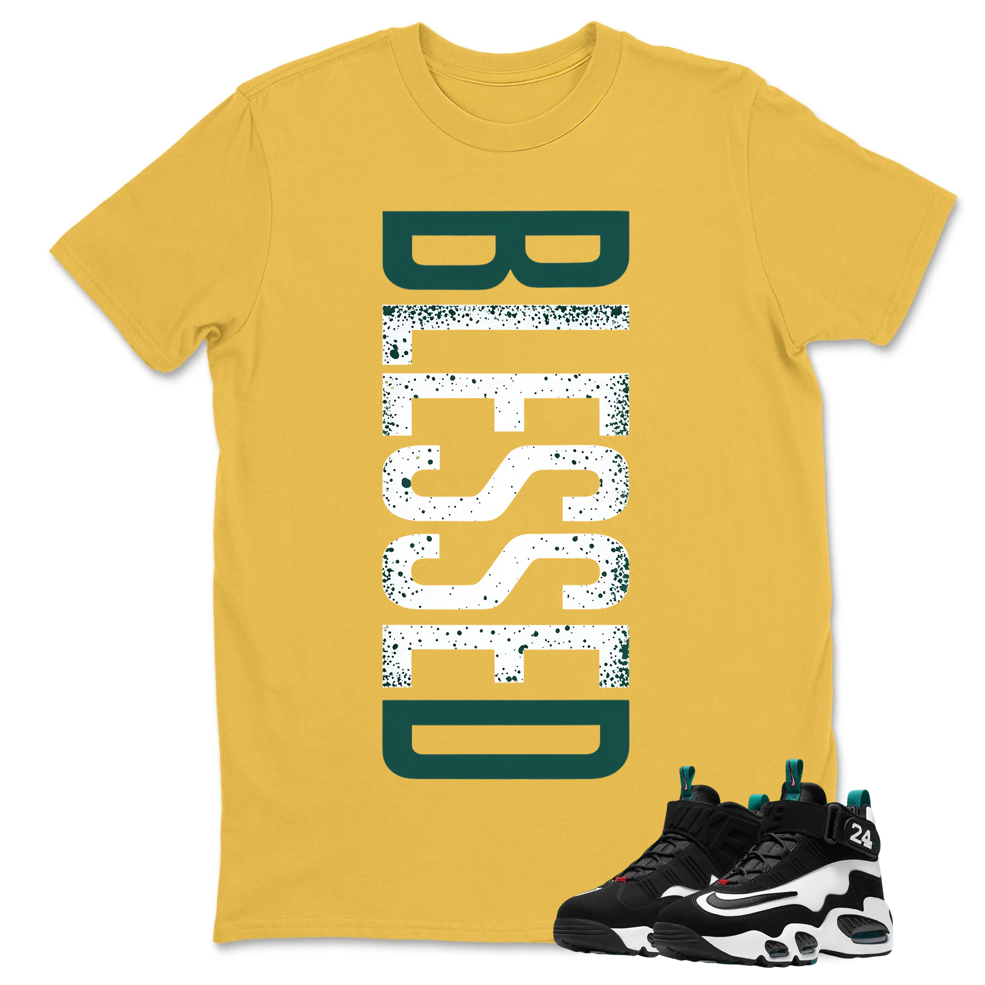BLESSED!  Shirt To Match Griffey Max 1 White and Fresh Water