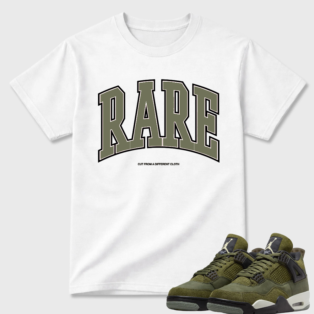 RARE Olive AJ4 Matching Tee