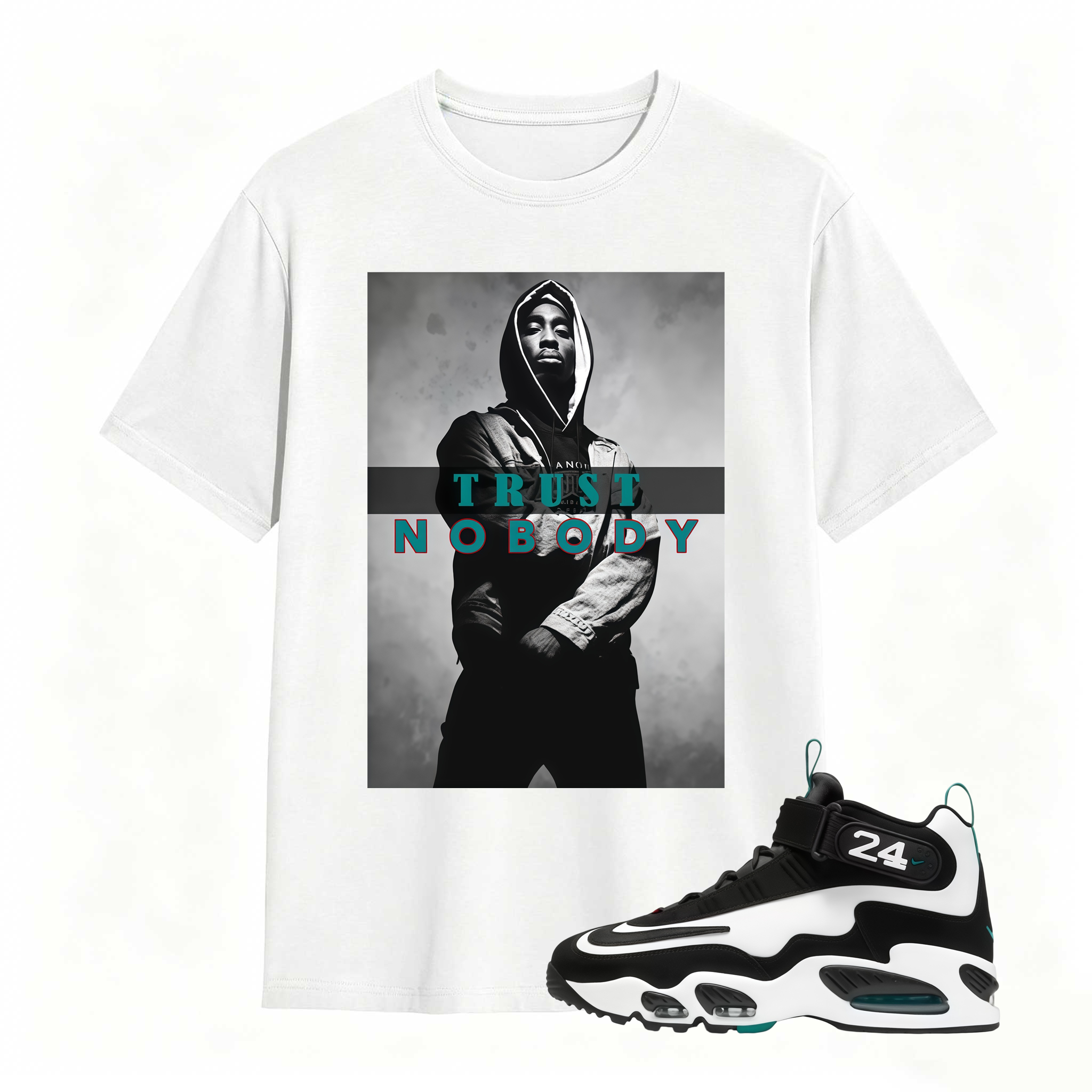 Air Griffey White and Freshwater Shirt