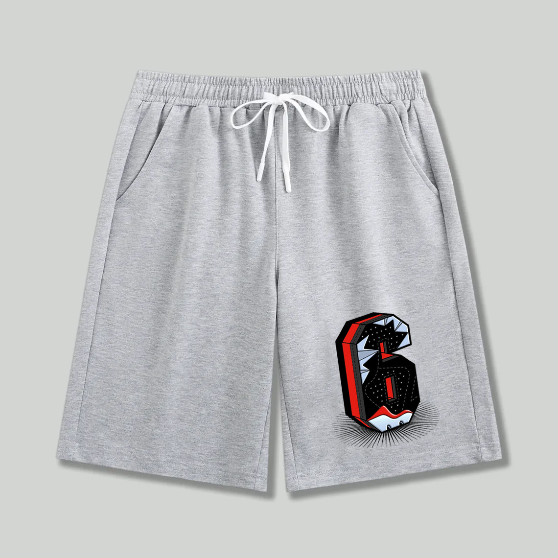 Unisex athletic shorts Number 6 Jordan Inspired Graphic Print