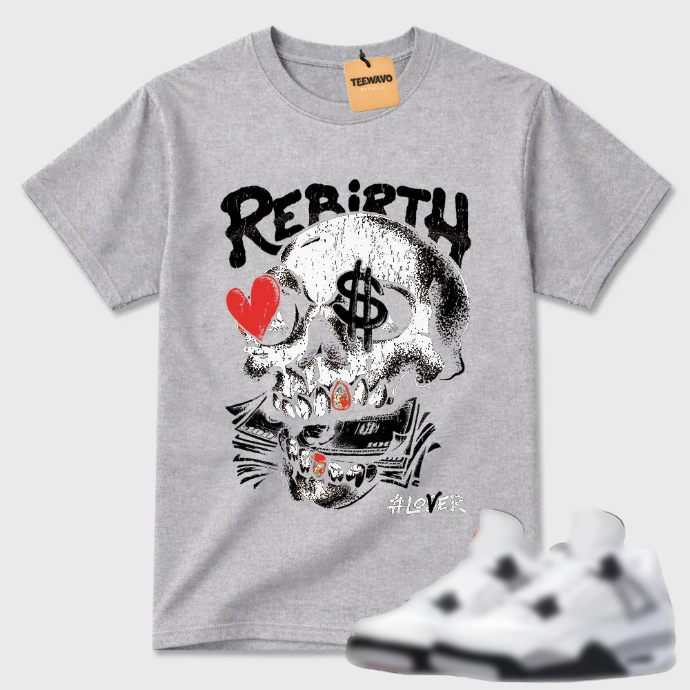 Rebirth Skull Money AJD 4 Graphic Tee