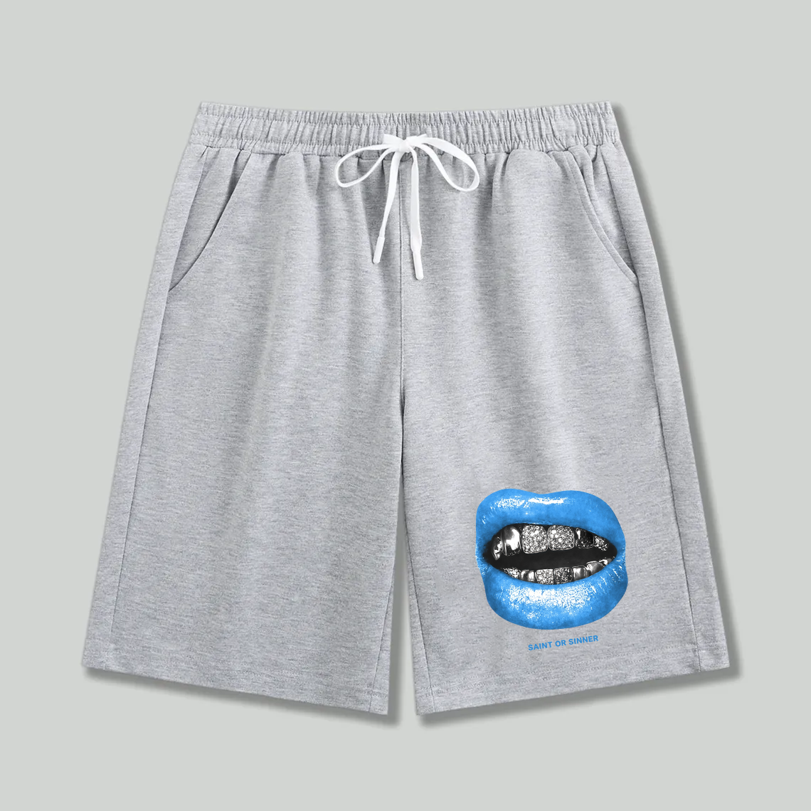 Unisex athletic shorts Diamond Grill Blue Lips Streetwear