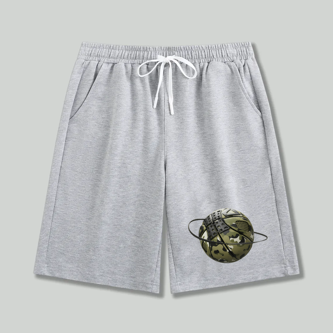 Unisex athletic shorts Camo Basketball Planet Graphic Print