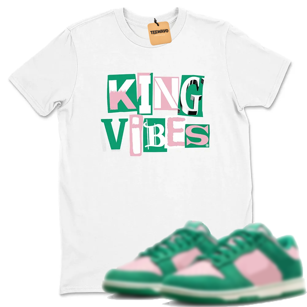 King Vibes TEEWAVO Sneaker Tees - Dunk Medium Soft Pink Malachite