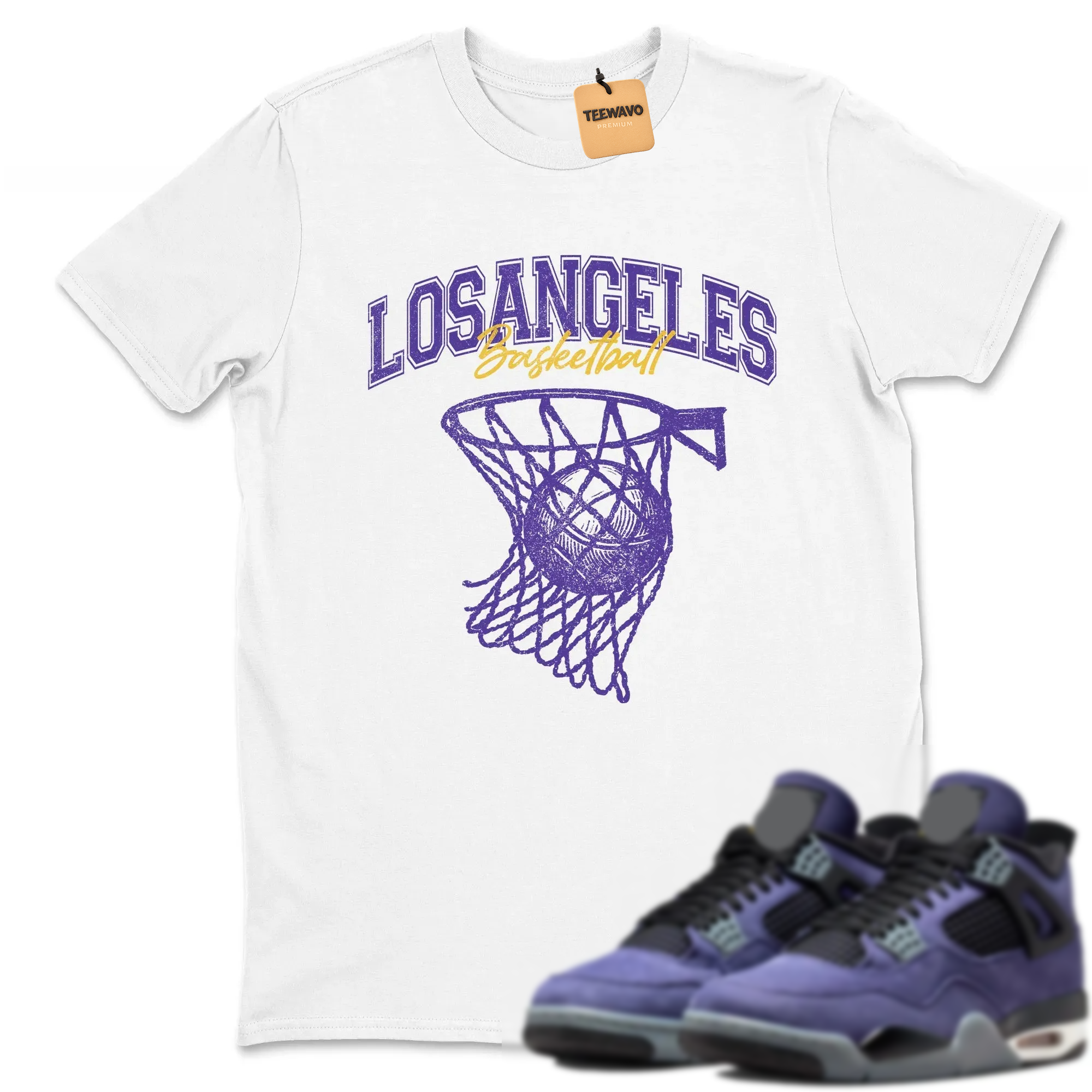 Net Burn Sneaker Tees - AJ 4 Lakeshow