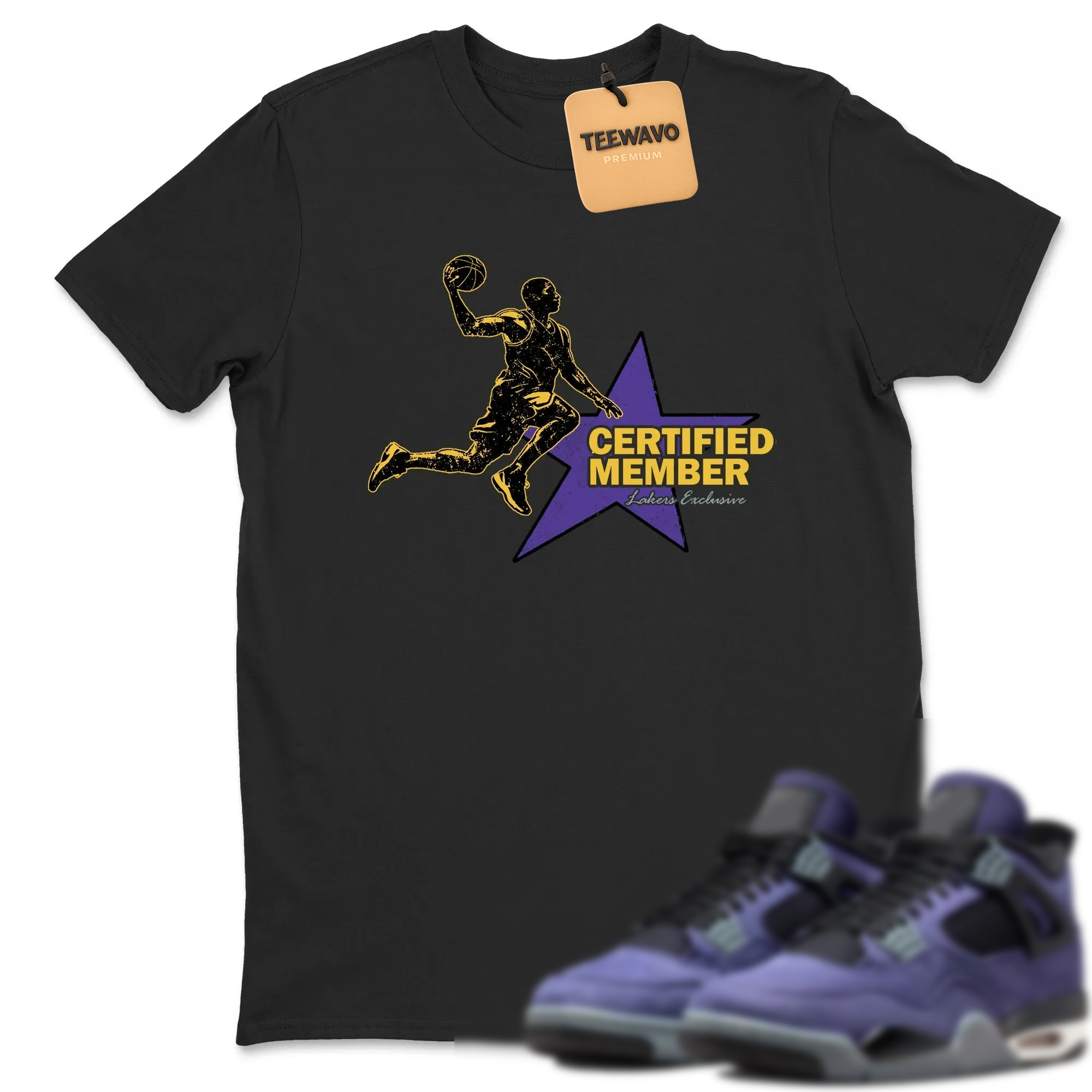 Certified Member Sneaker Tees - AJ 4 Lakeshow