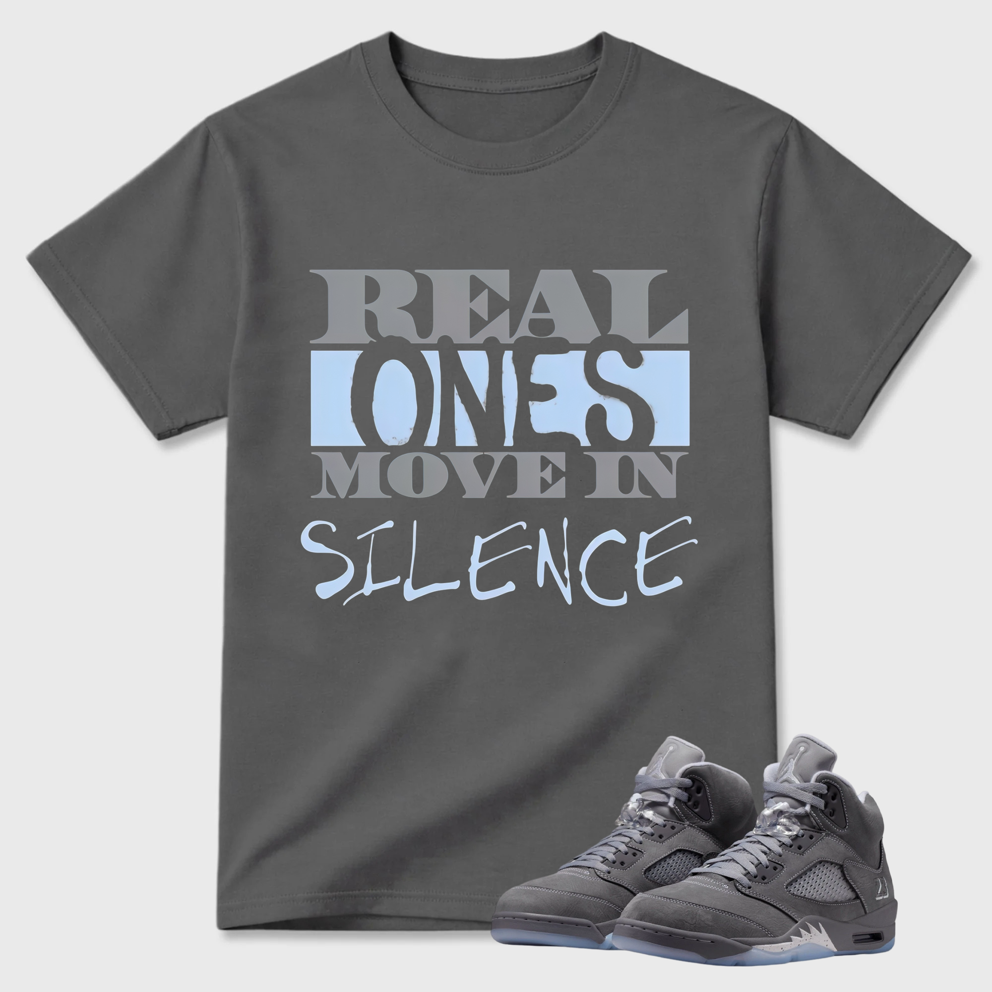 AJ5 Wolf Grey Match Tee, Match REAL Tshirt  4 reviews