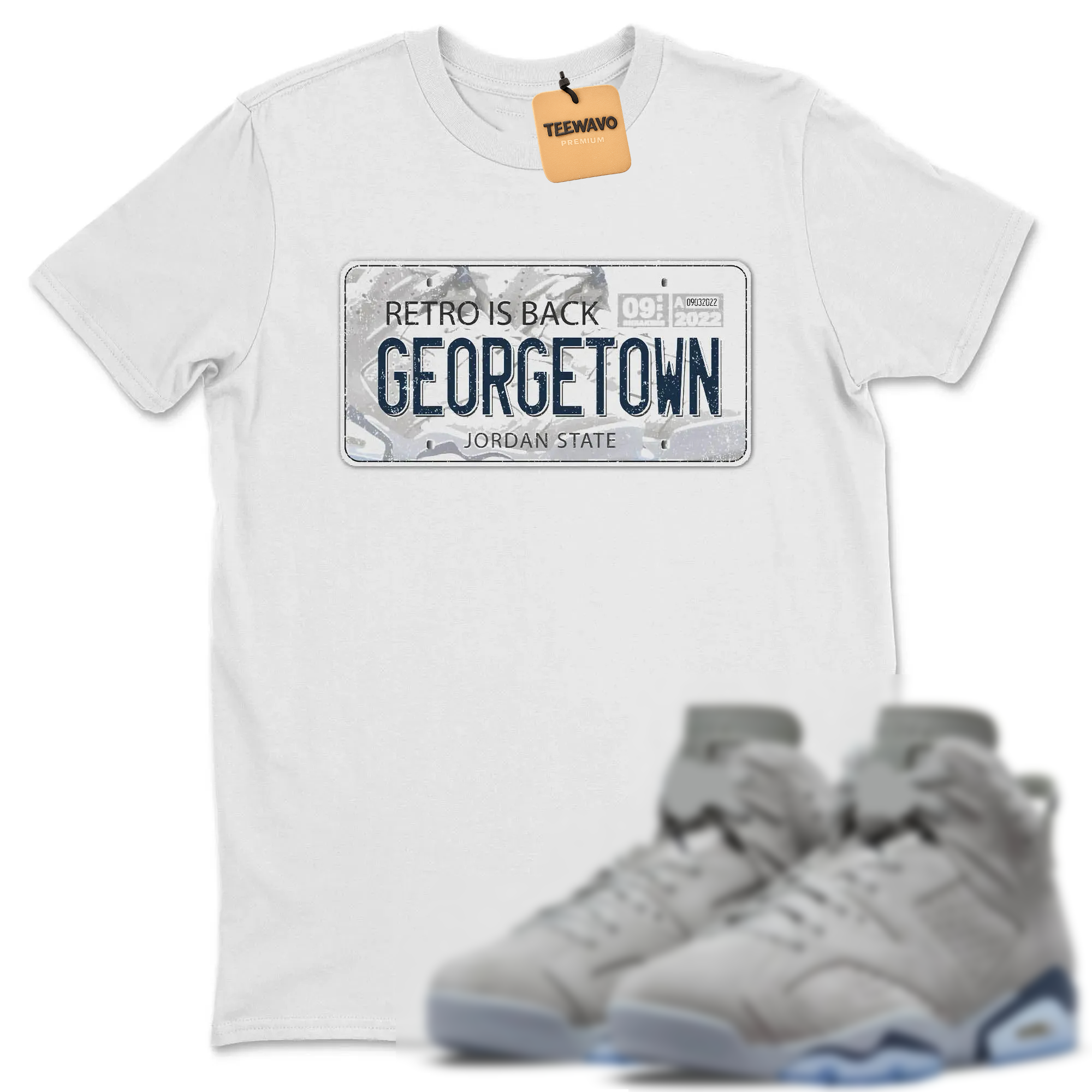 Jordan Plate Unisex Tops - AJ 6 Georgetown