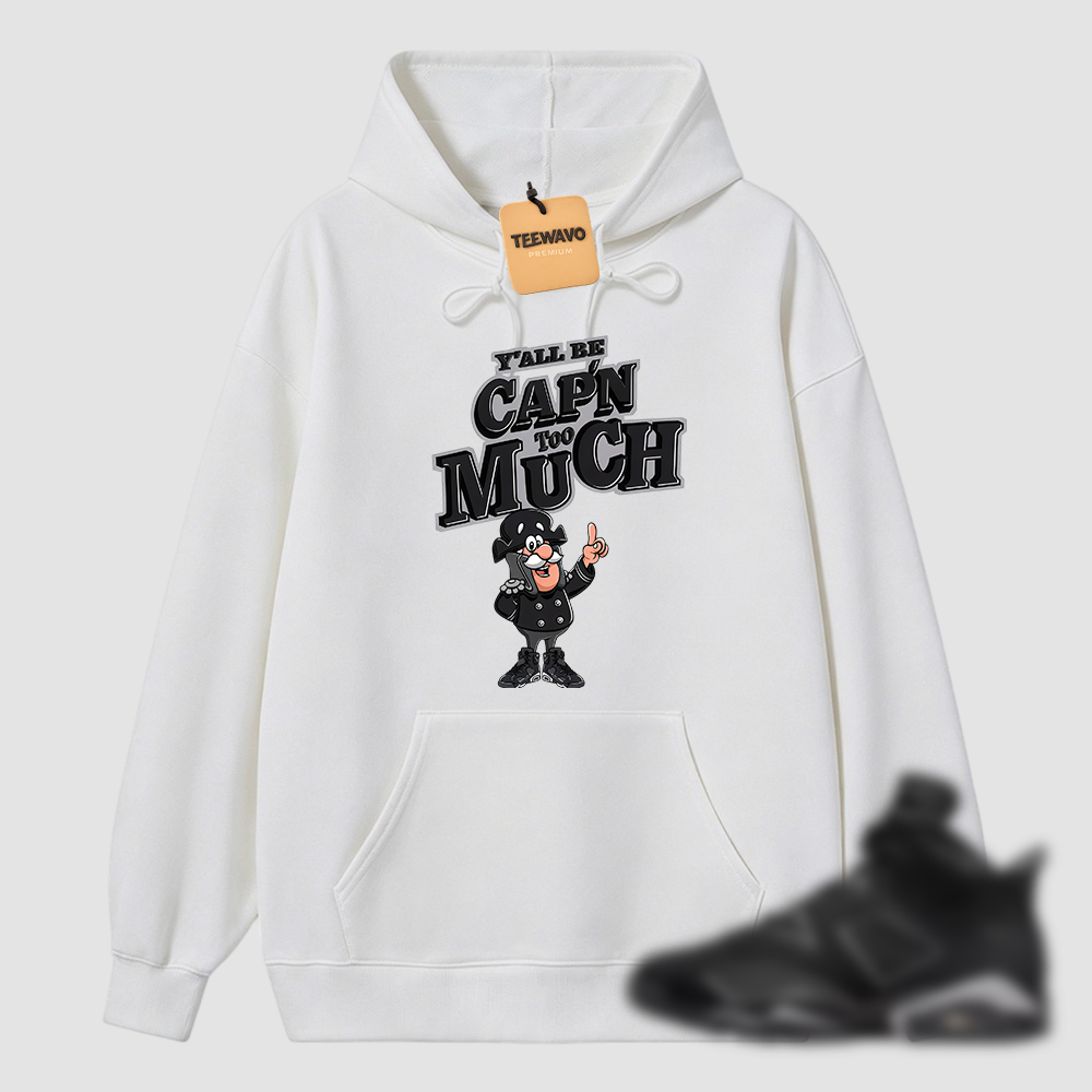 CAP'N MUCH! Hoodie To Match Retro 6 Cap And Gown