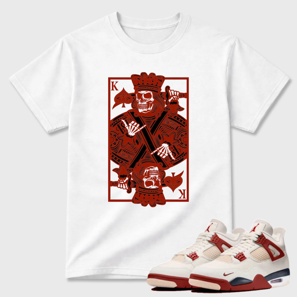 Skeleton King of Spades Playing Card AJ4 Streetwear Tee
