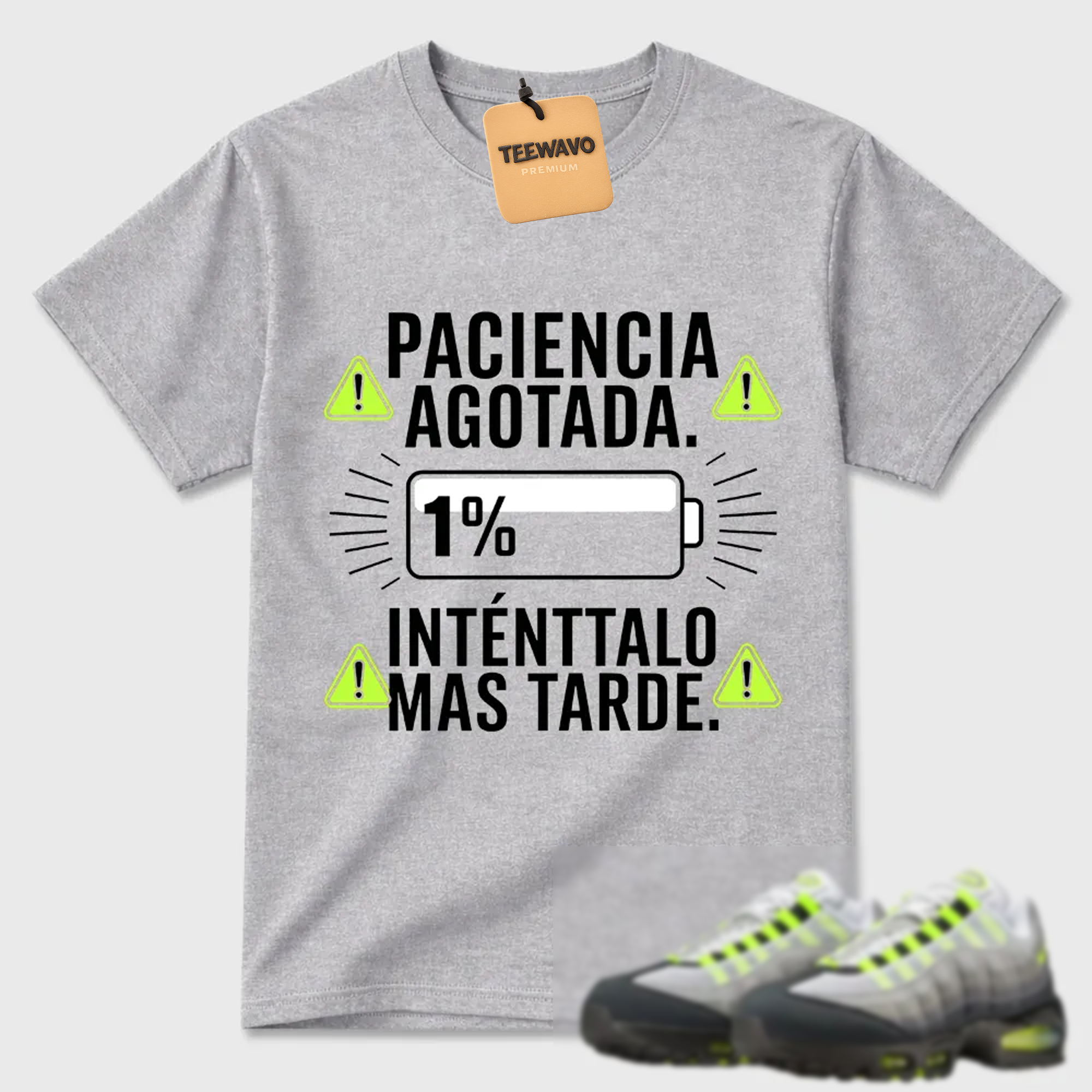 Paciencia Agotada Low Battery Spanish Quote Air Max 95 Casual Tee