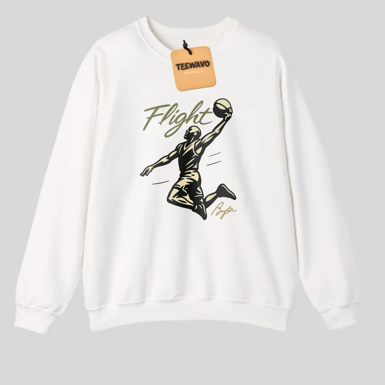 Flight Basketball Player Silhouette Gold Graphic Print tshirt 100% cotton