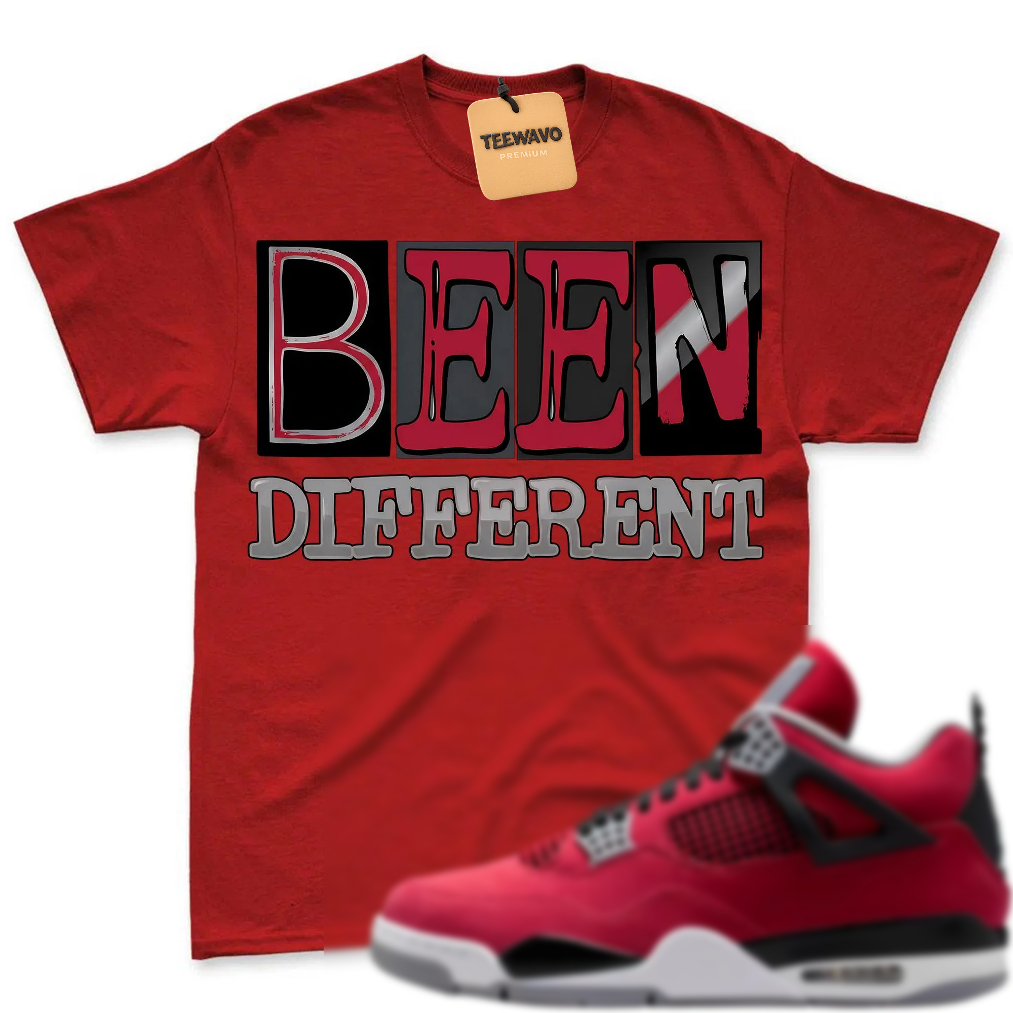 BEEN! Shirt To Match AJ 4 Toro Bravo Fire Red Black