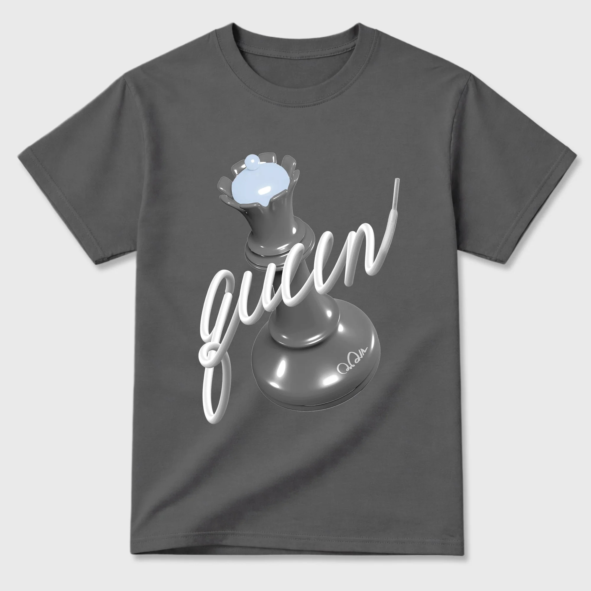 3D Queen TEEWAVO Sneaker Tees - Air Jordan 5 Wolf Grey