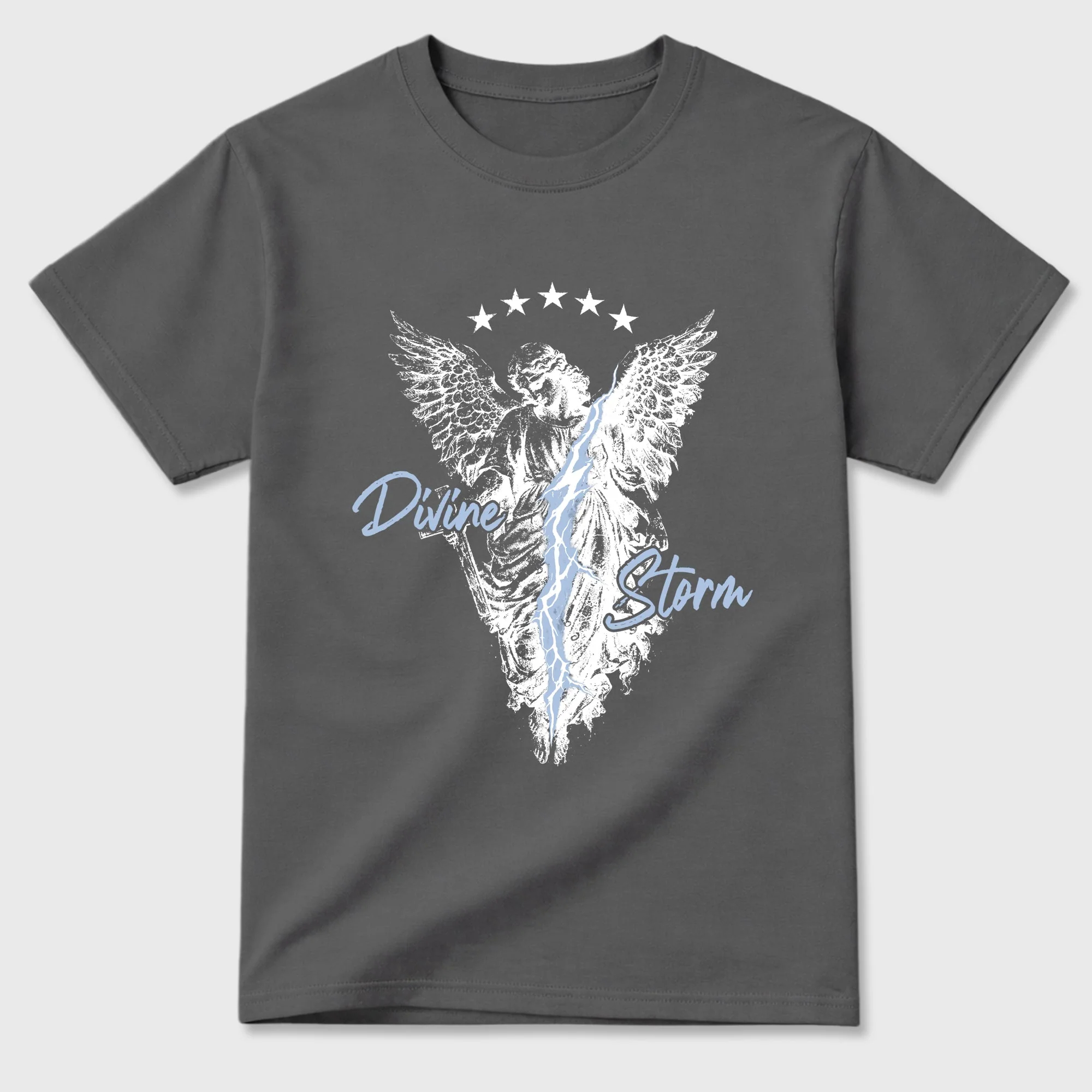 Divine Storm TEEWAVO Sneaker Tees - Air Jordan 5 Wolf Grey