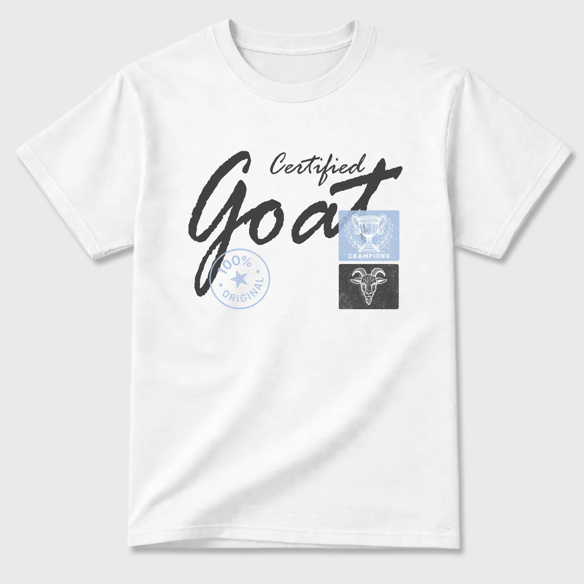 Certified Goat TEEWAVO Sneaker Tees - Air Jordan 5 Wolf Grey