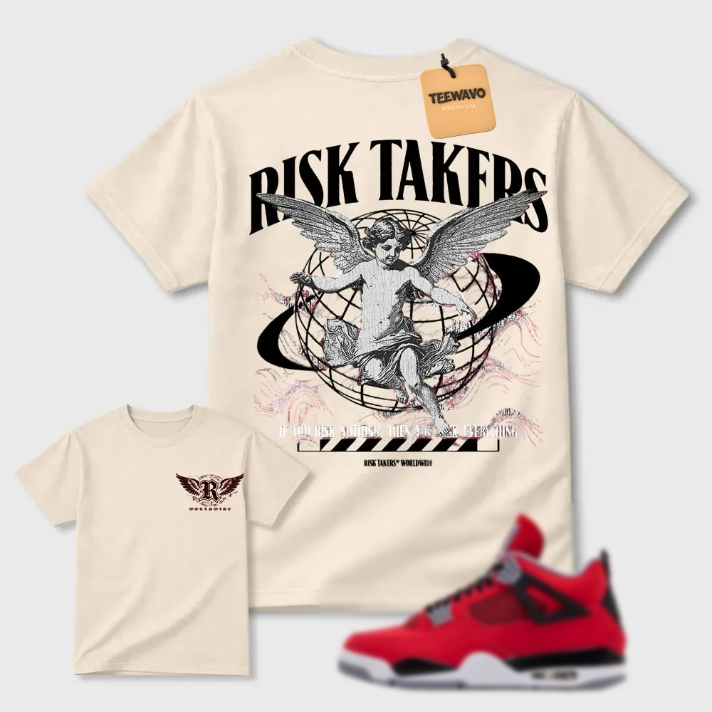 Toro Bravo 4 AJ4 Shirts to match Sneaker Match Tees Red Risktakers Worldwide