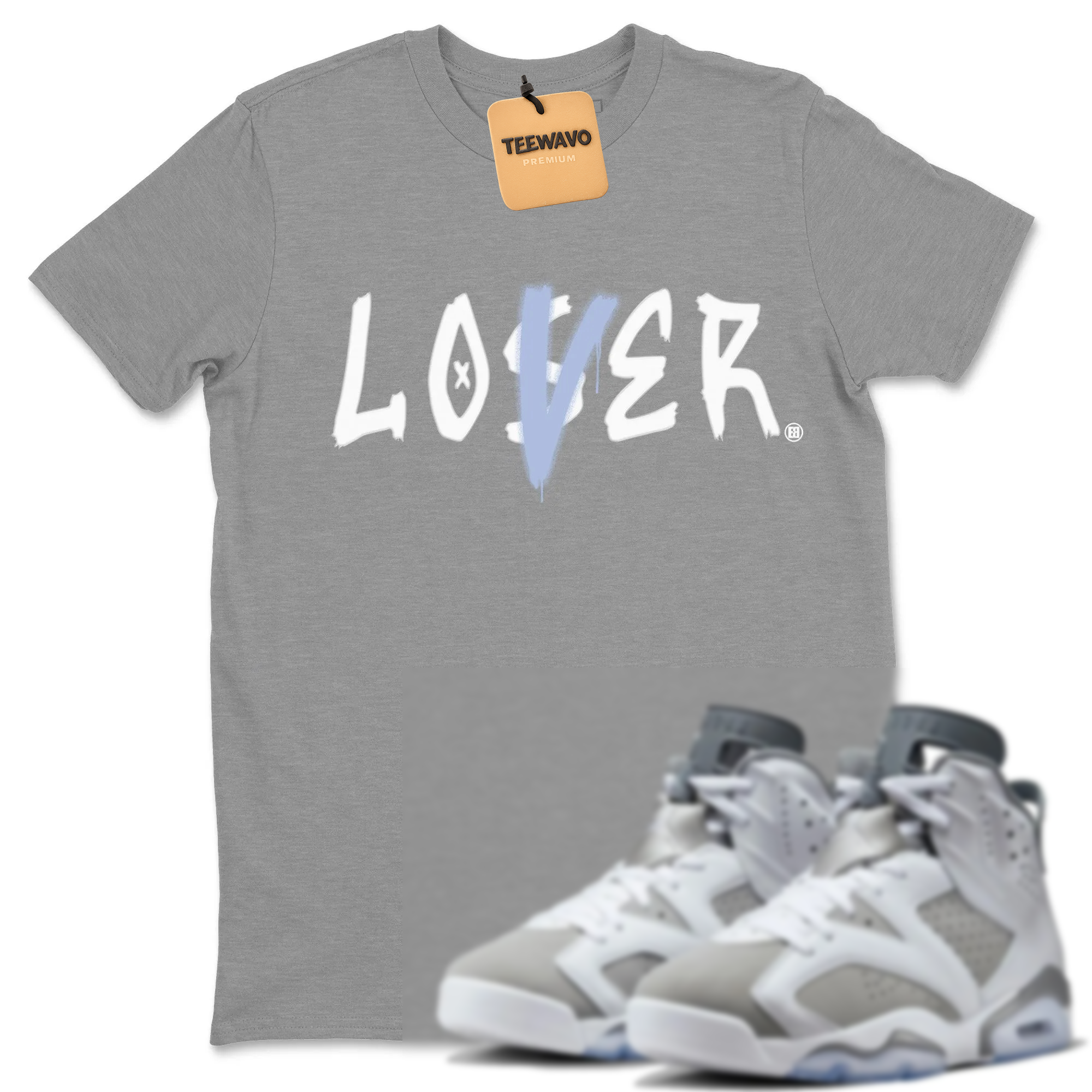 Loser Lover Unisex Tops - AJ 6 Cool Grey