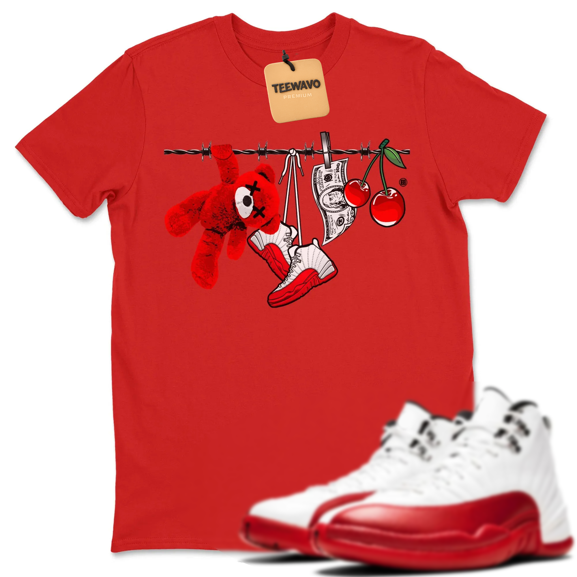 Clothesline Unisex Tops - AJ 12 Cherry