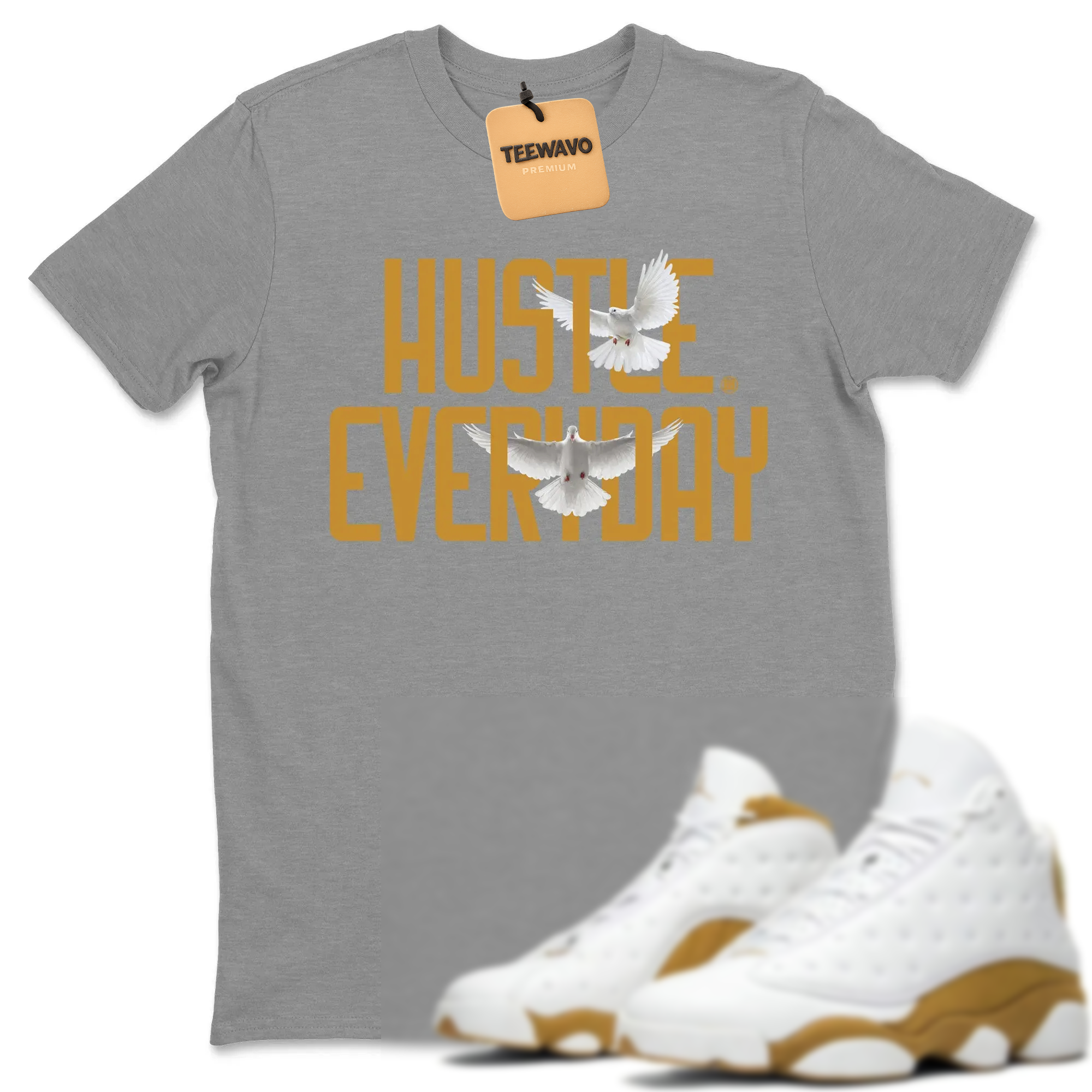 Daily Hustle Unisex Tops - AJ 13 Wheat