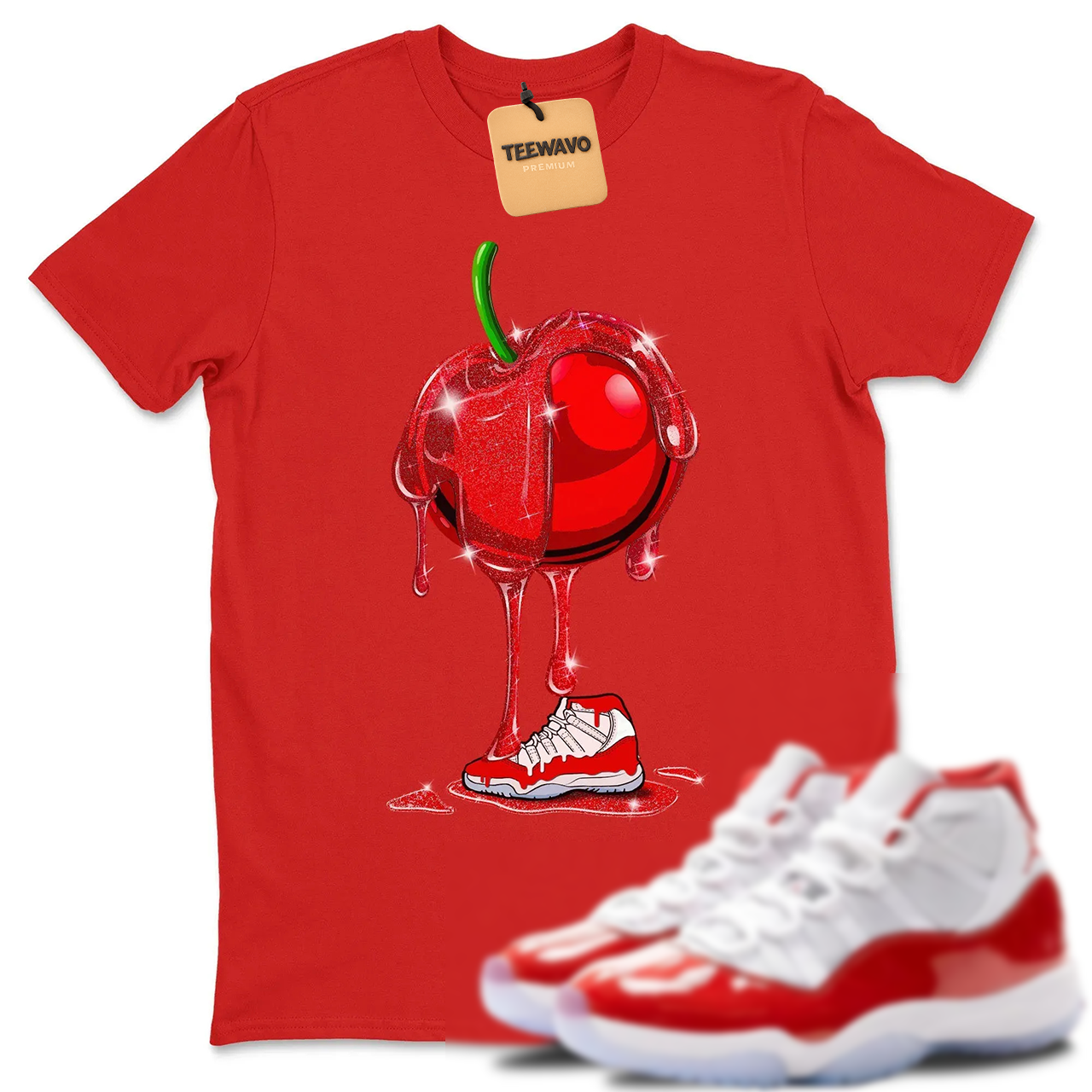 Dripping Cherries Unisex Tops - AJ 11 Cherry
