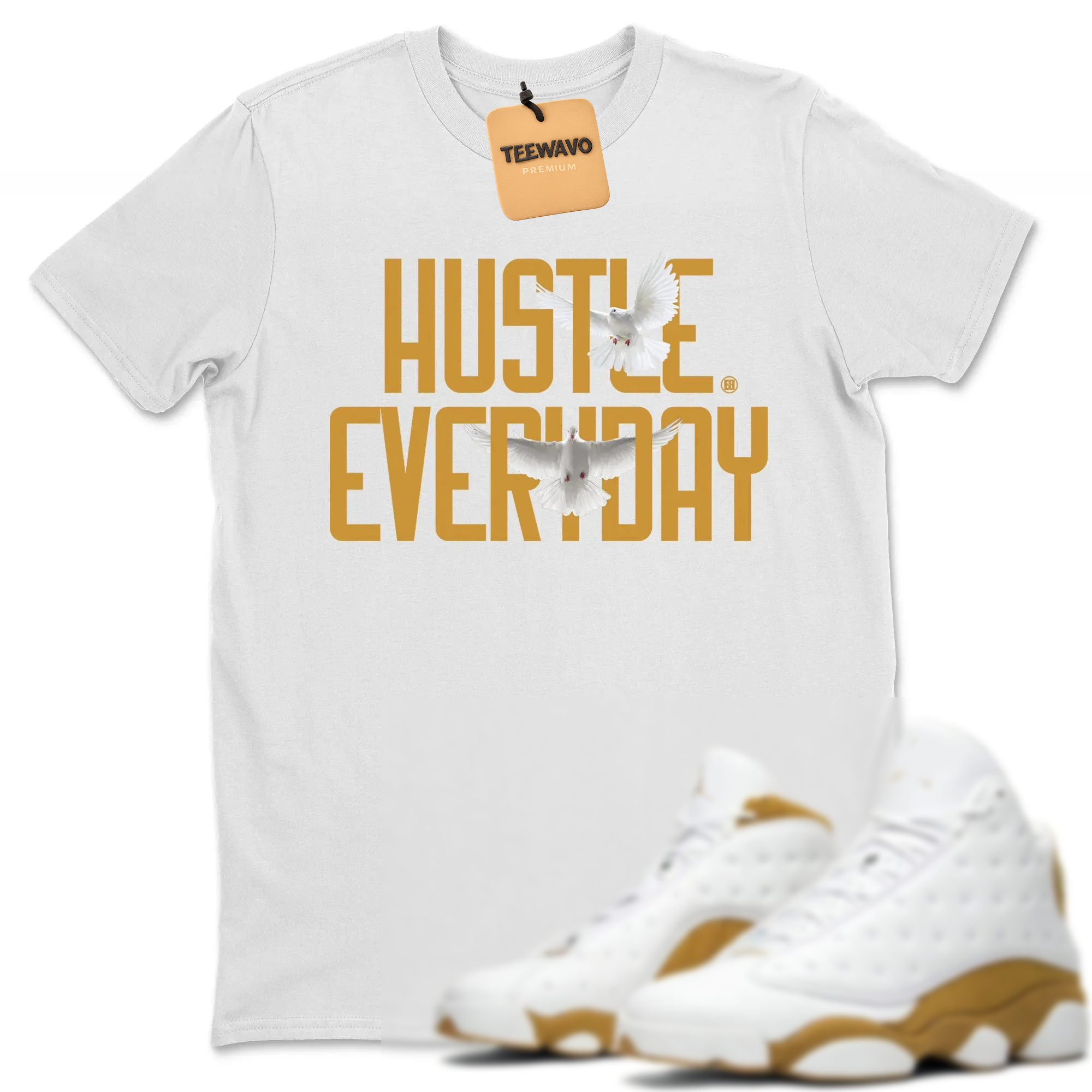 Daily Hustle Unisex Tops - AJ 13 Wheat