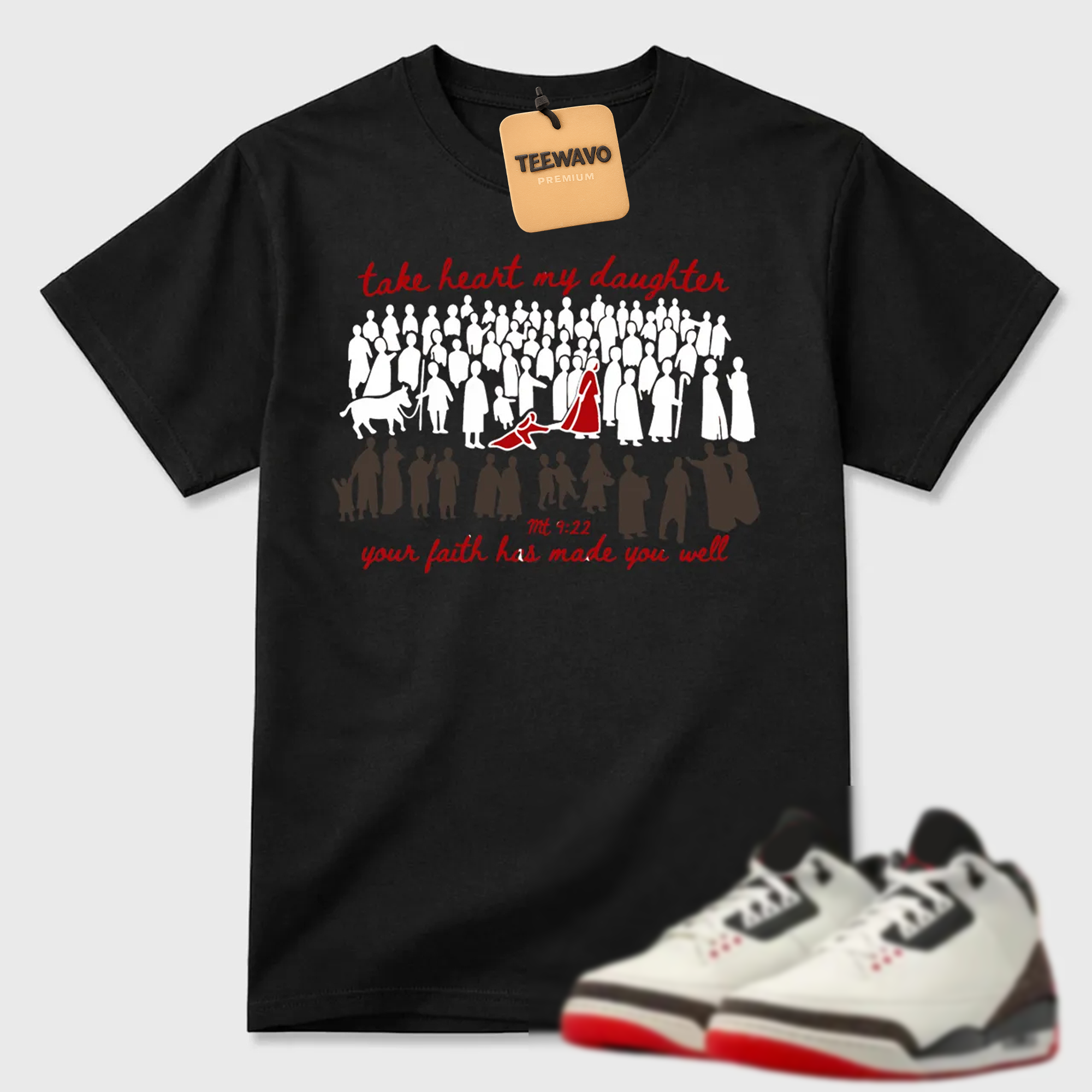 Take Heart My Daughter Religious AJ 3 Statement Tee