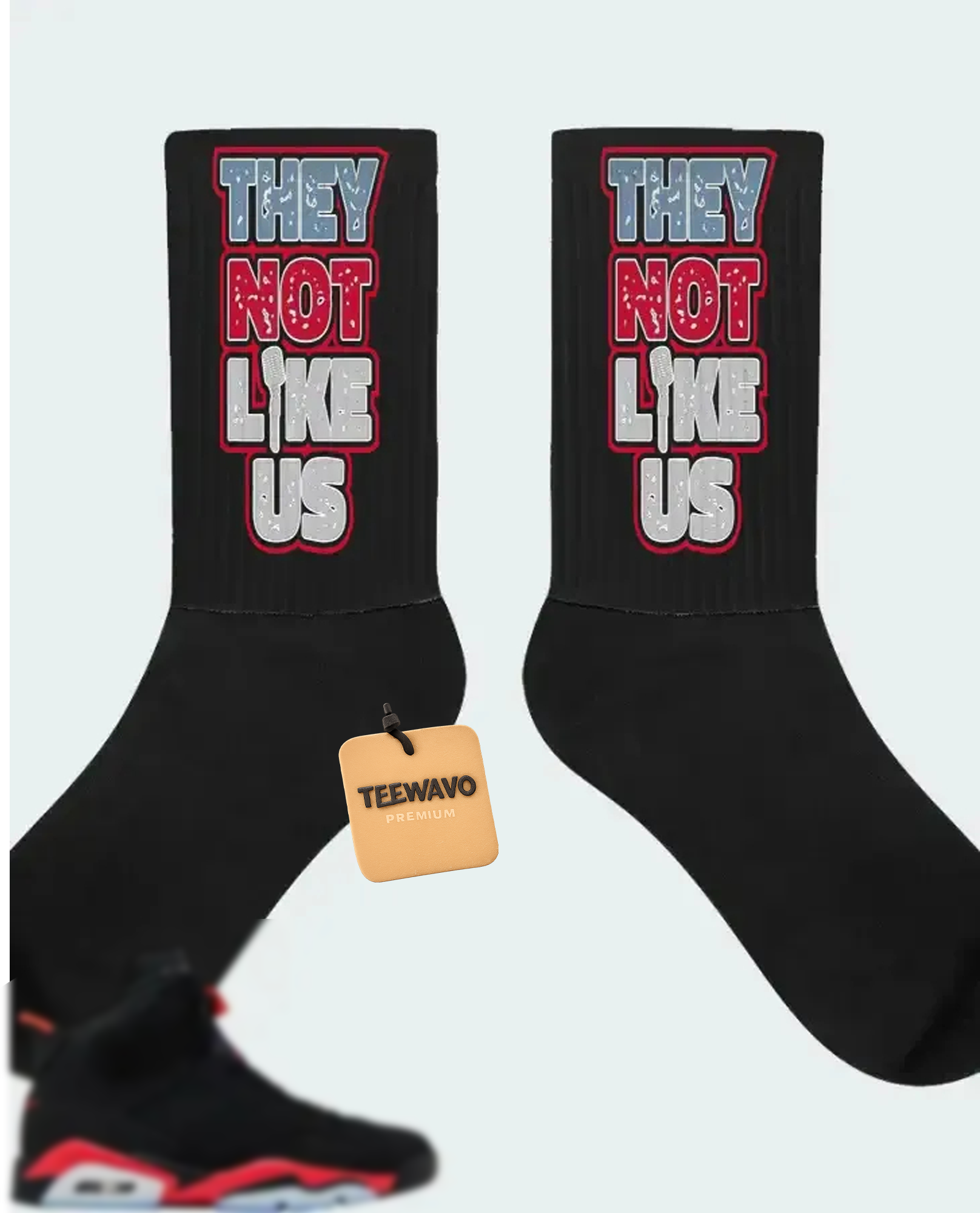 AJ 6 Retro Reverse Infrared Salesman Matching Socks