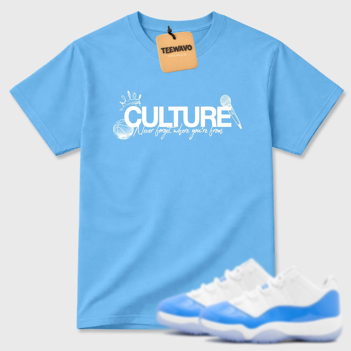 Culture Sneaker Tees - AJD 11 University Blue
