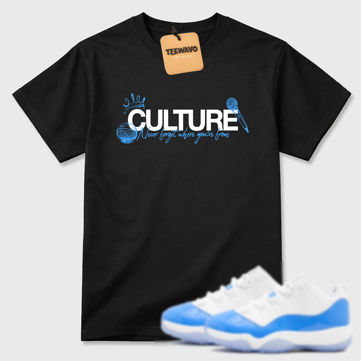 Culture Sneaker Tees - AJD 11 University Blue