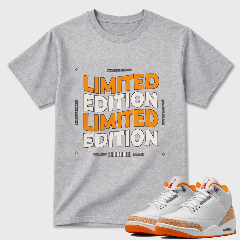 Limits Sneaker Shirt Orange to Match Jordan 3 Orange Citrus