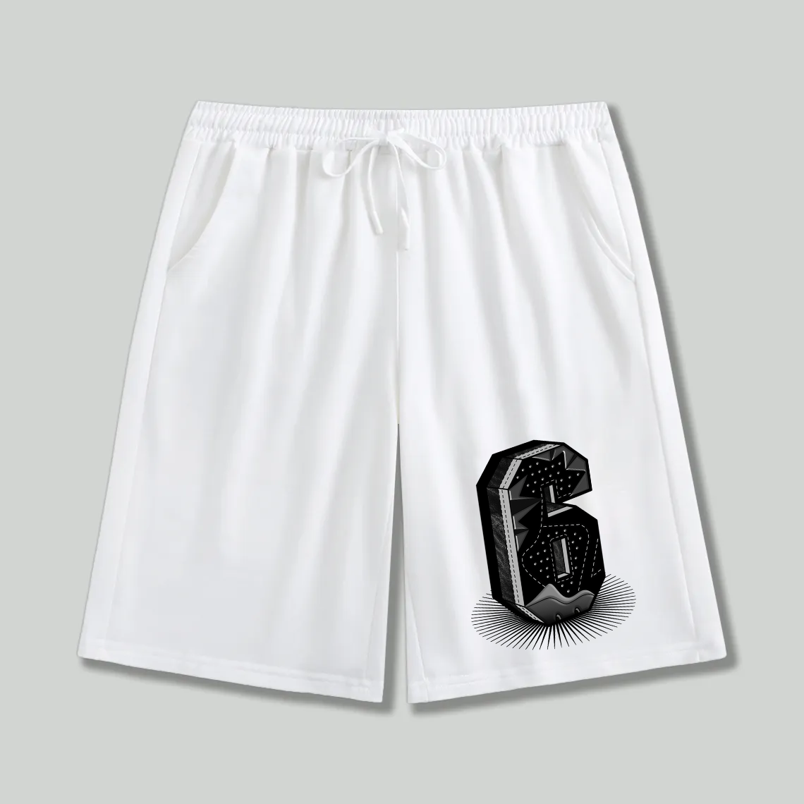 Unisex athletic shorts 3D Number 6 Streetwear