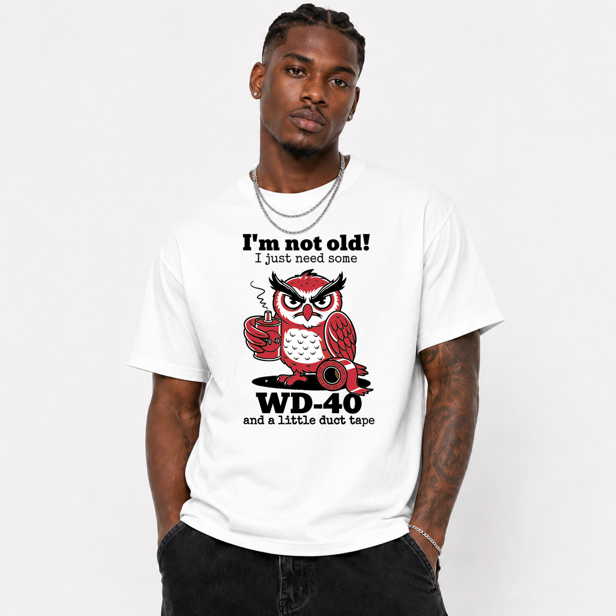 I'm Not Old WD-40 Owl Air Jordan 4 Humor Tee