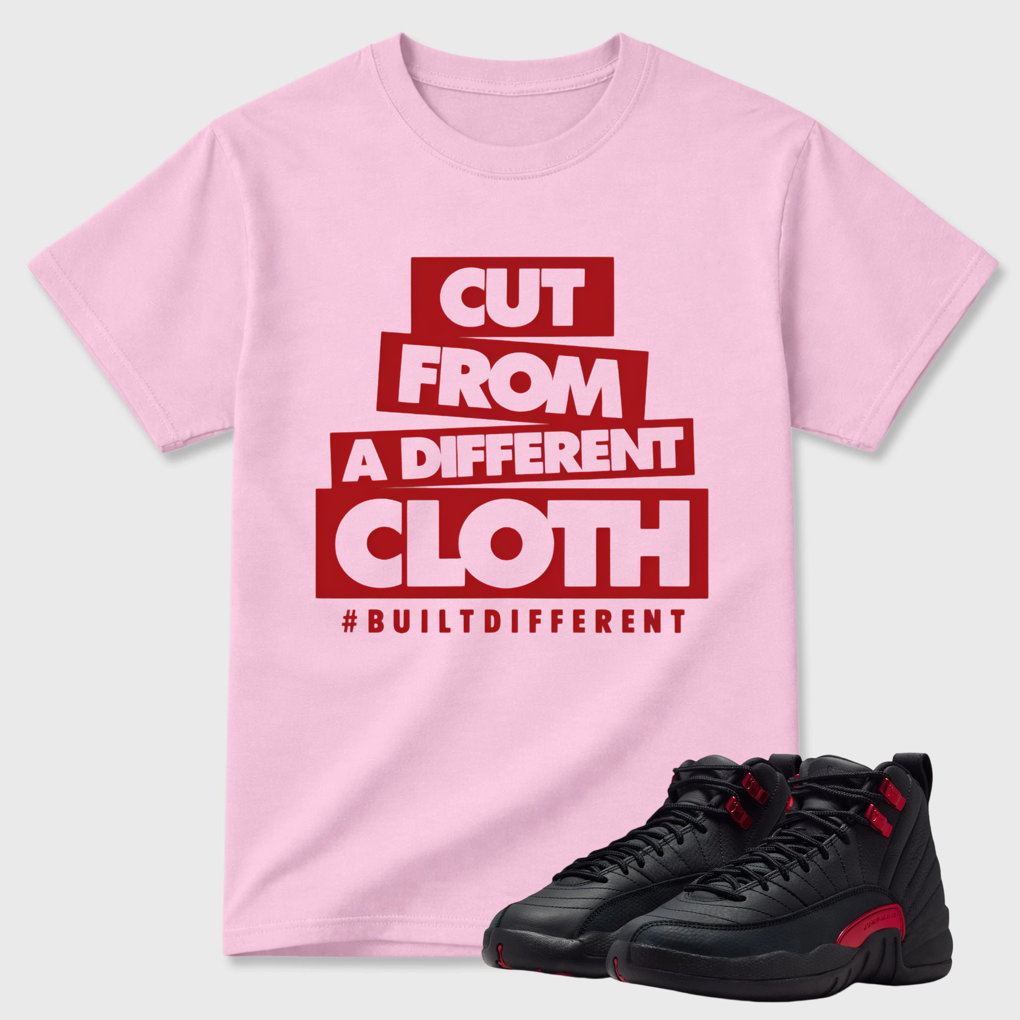 12 Bloodline Black Varsity Red T Shirt Match CLOTH