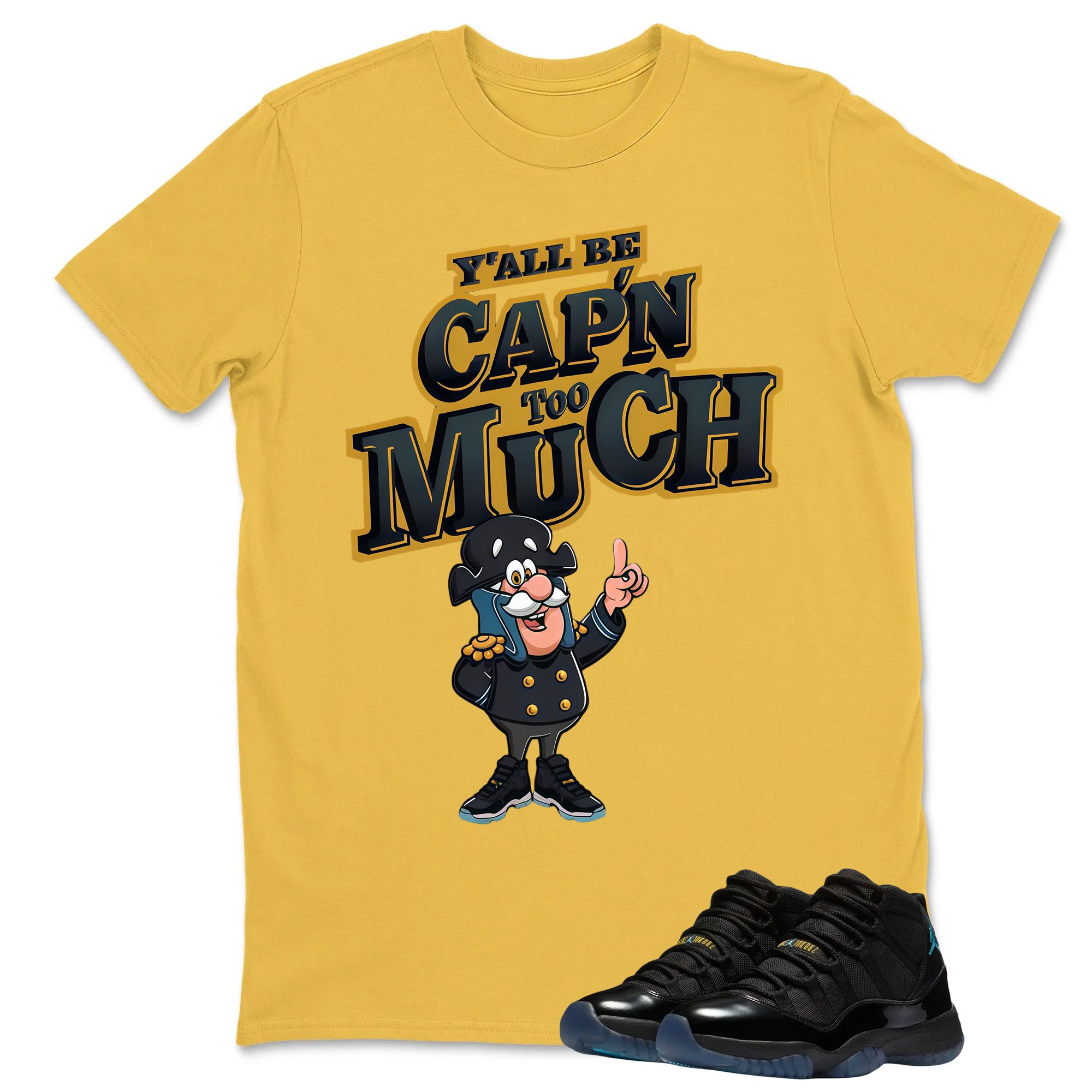 CAP'N MUCH T-Shirt To Match Jordan 11 Gamma