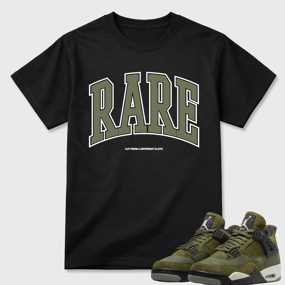 RARE Olive AJ4 Matching Tee