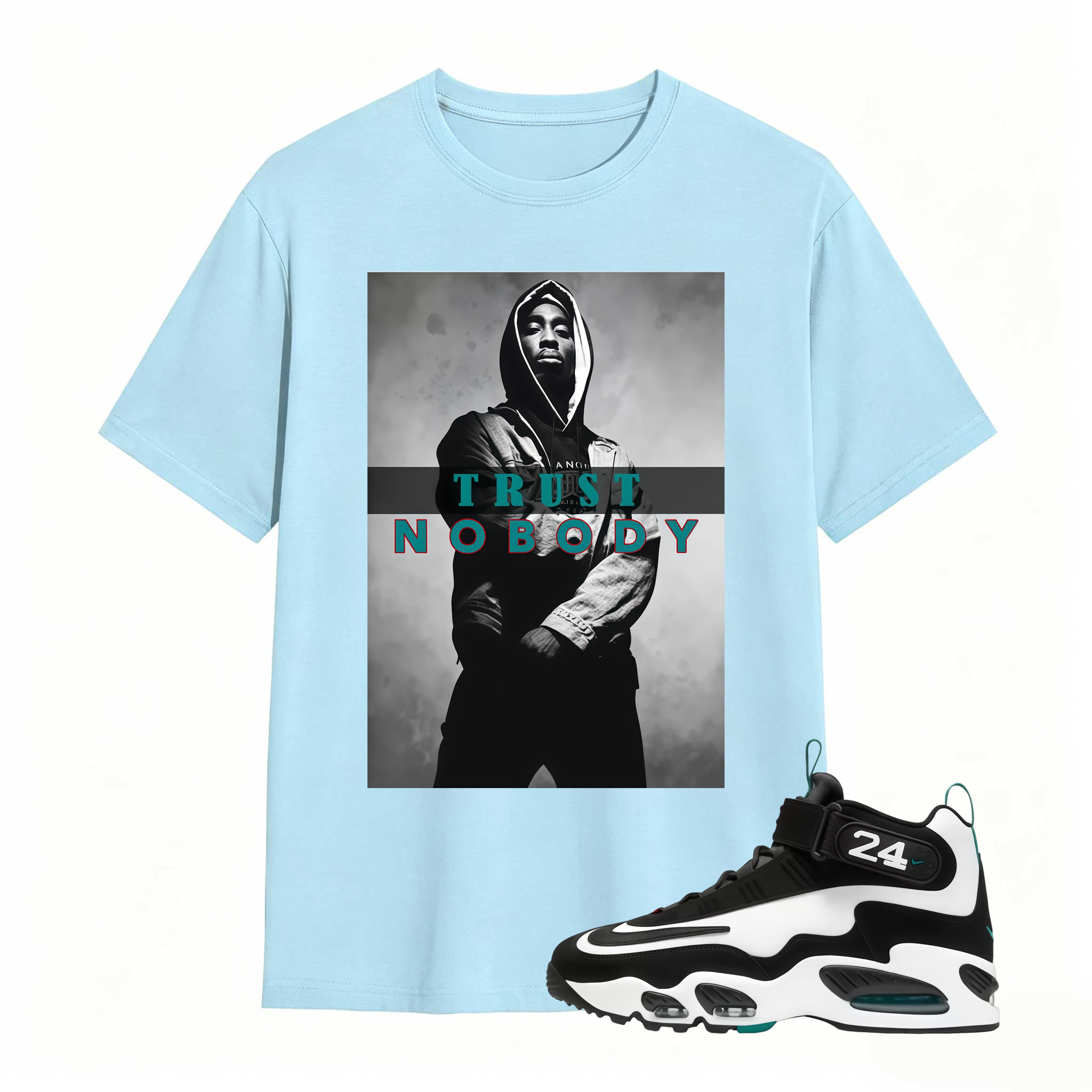 Air Griffey White and Freshwater Shirt